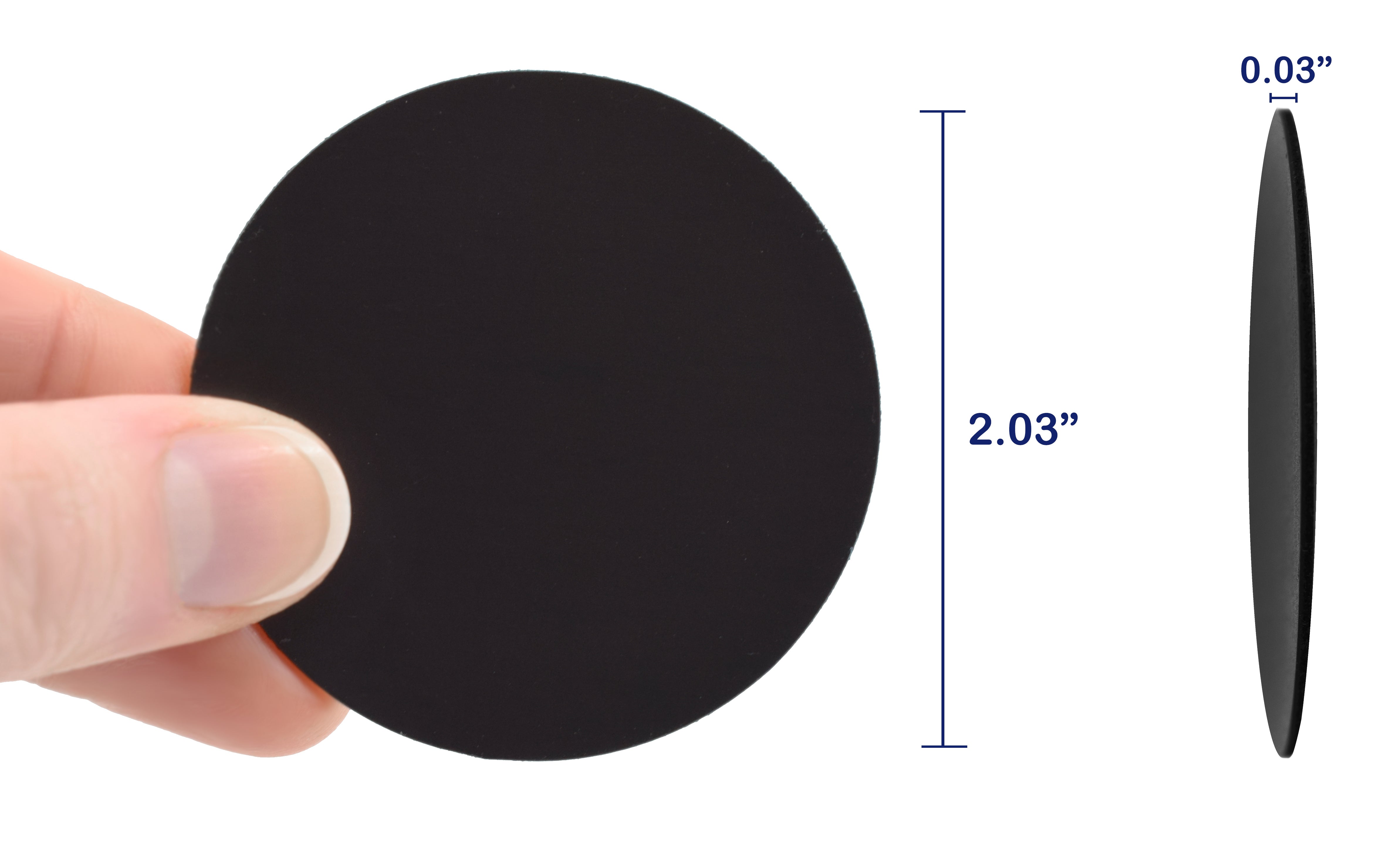 Acrylic Adhesive Magnetic Circles, 2.03", 25-Pack