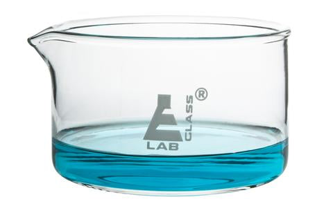 6-Pack Flat Bottom Crystallizing Dishes with Spout, 70 x 40mm, 100mL, Borosilicate Glass