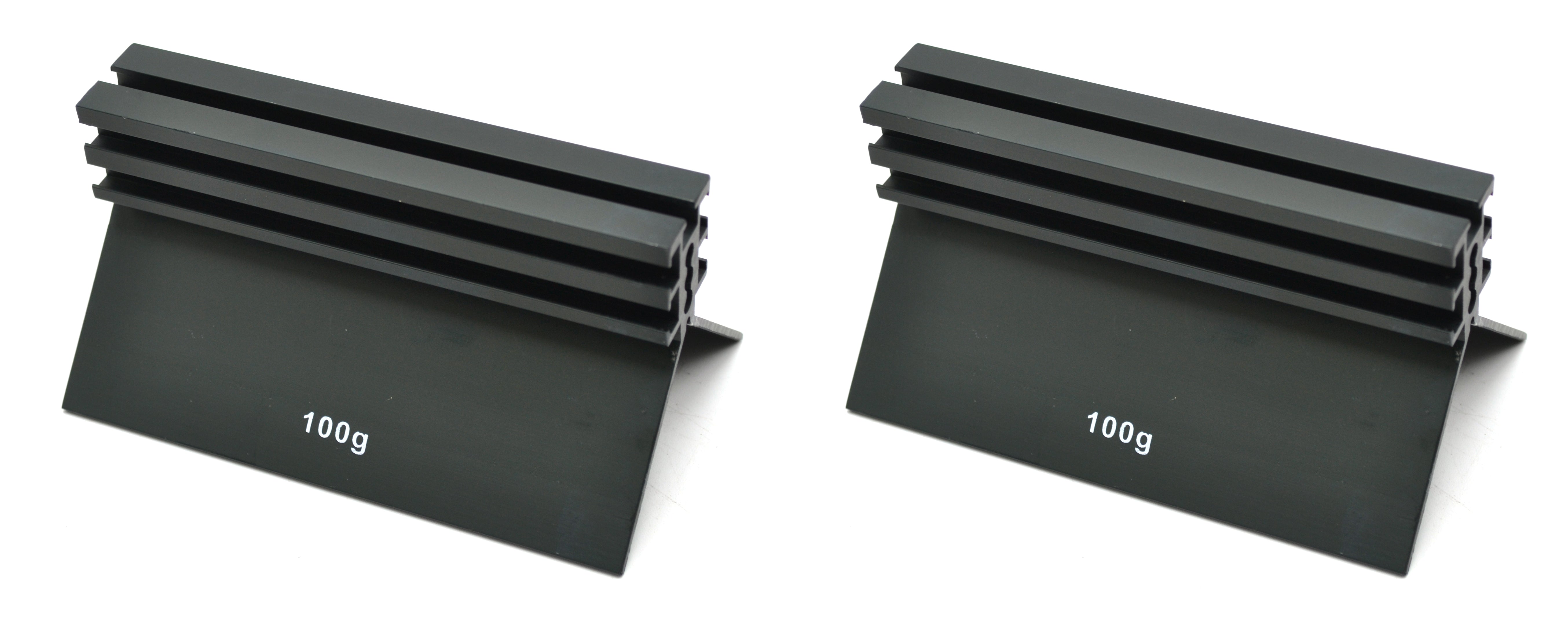 Anodized Aluminum Air Track Glider, 100g, 2-Pack