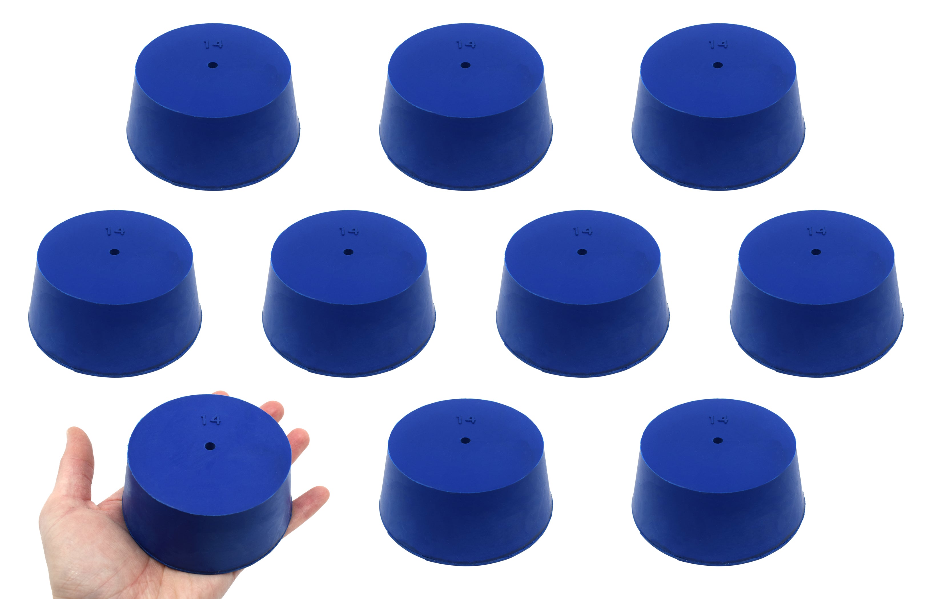 Neoprene Stopper with 1 Hole, 10-Pack