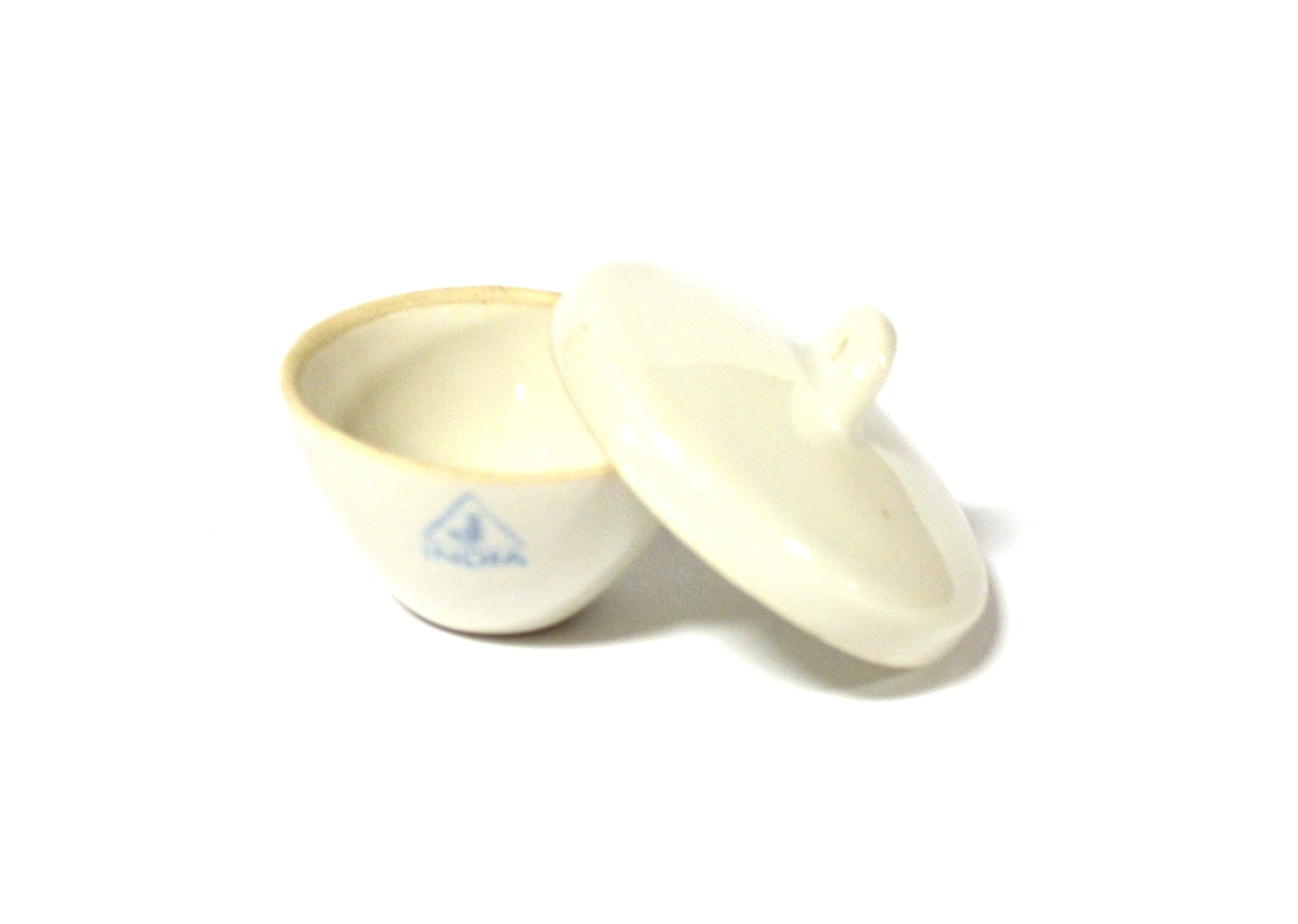 Tall Form Porcelain Crucible with Lid