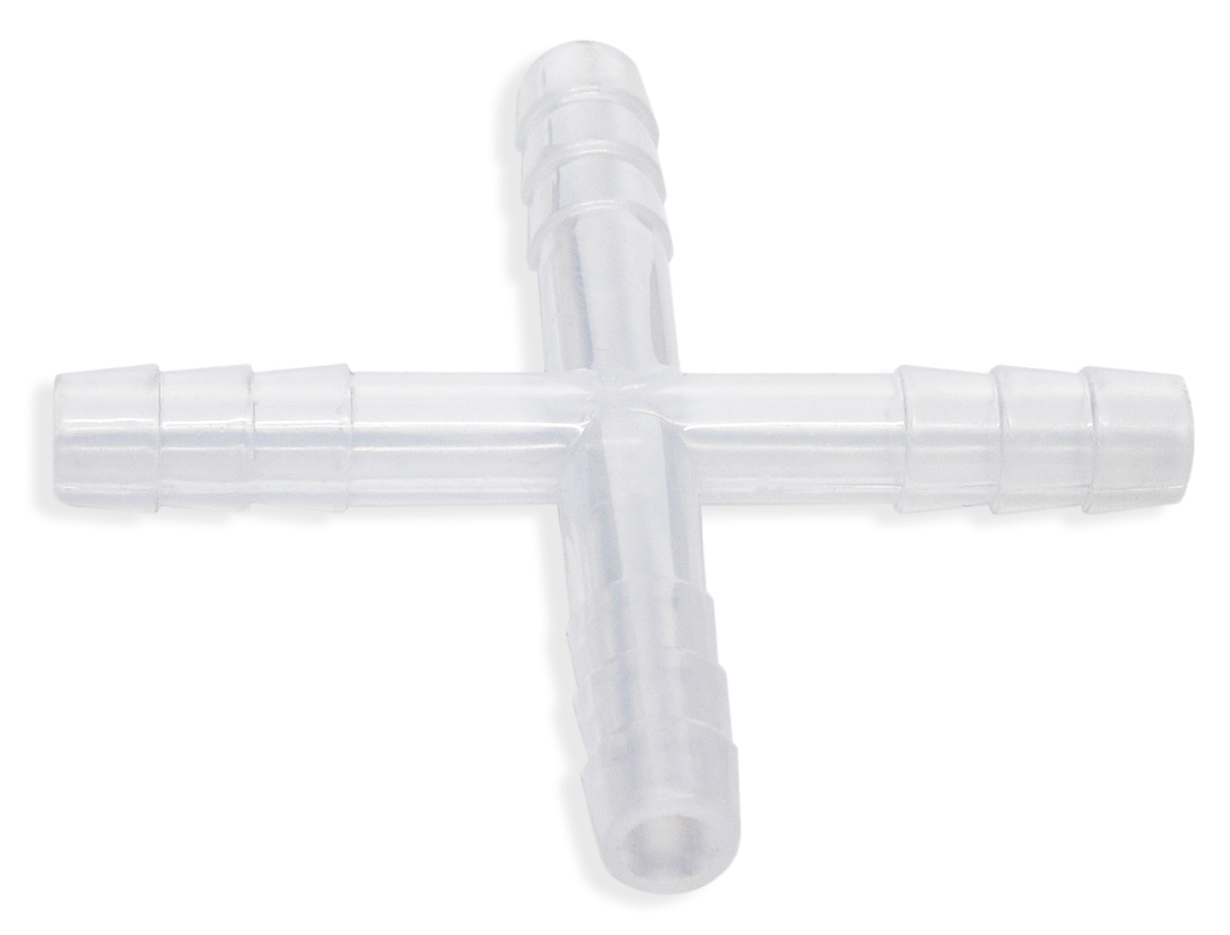 4-Way Polypropylene Tubing Connector, Cross-Shaped