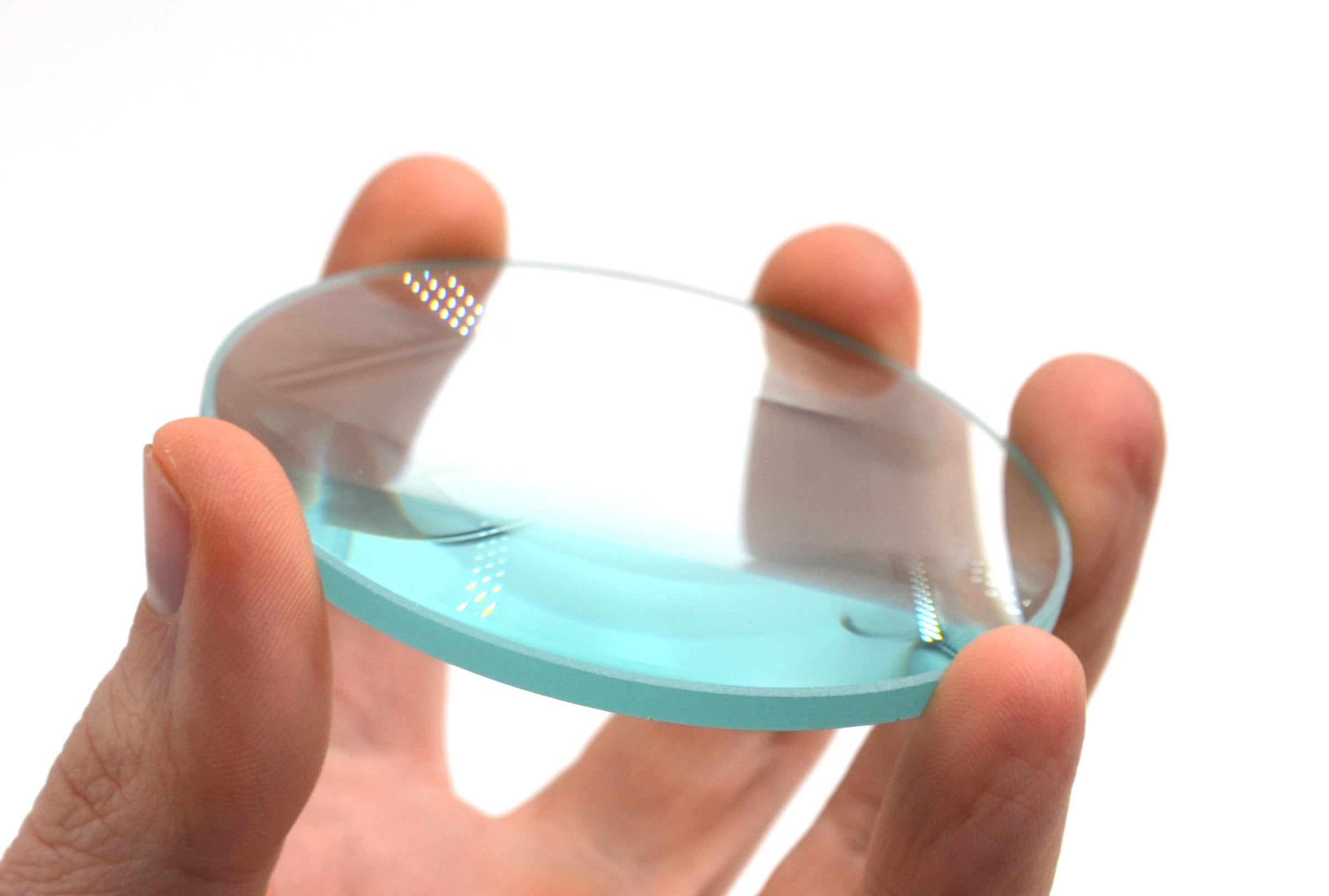 Optically Worked Double Convex Glass Lens, 75mm Diameter, 250mm Focal Length