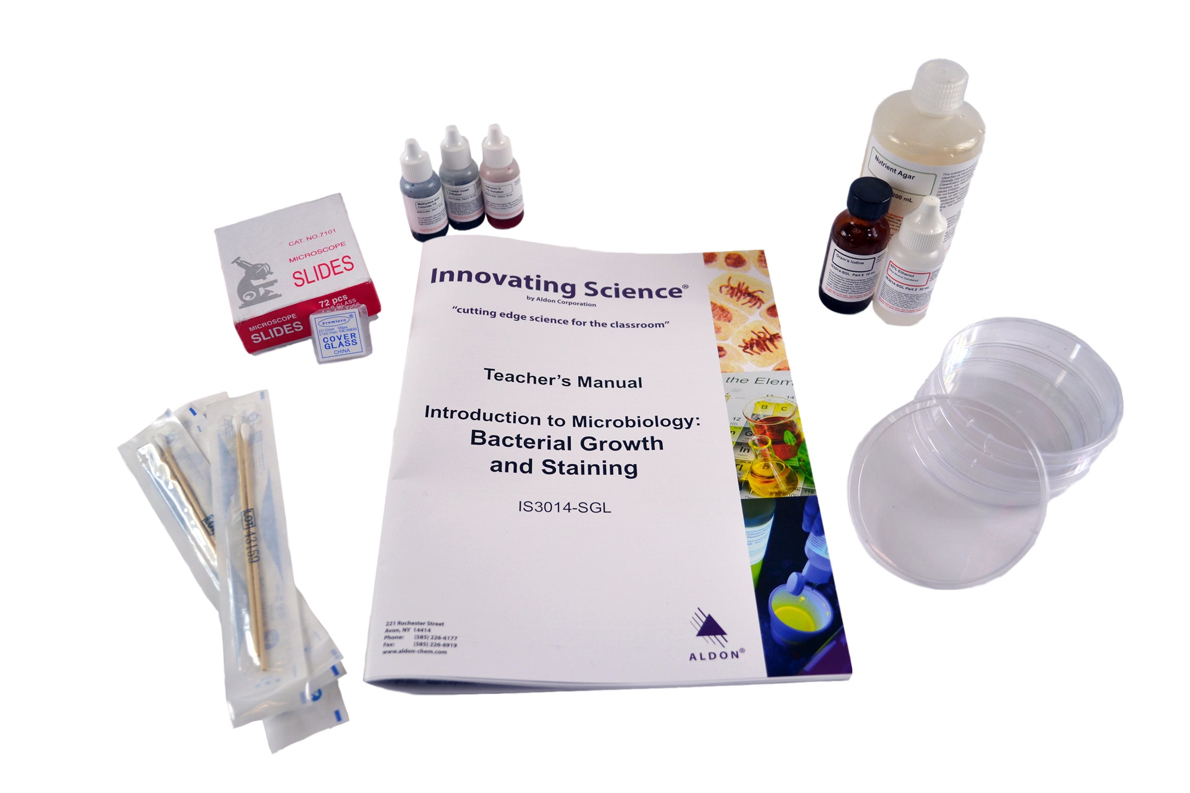 Introduction to Microbiology Bacterial Growth and Staining Small Group Learning Kit