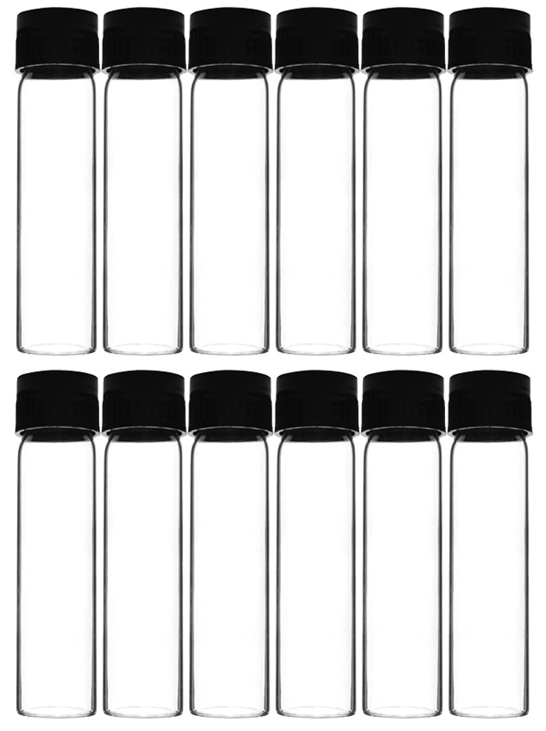Flat Bottom Borosilicate Glass Test Tube with Bakelite Screw Cap, 30mL