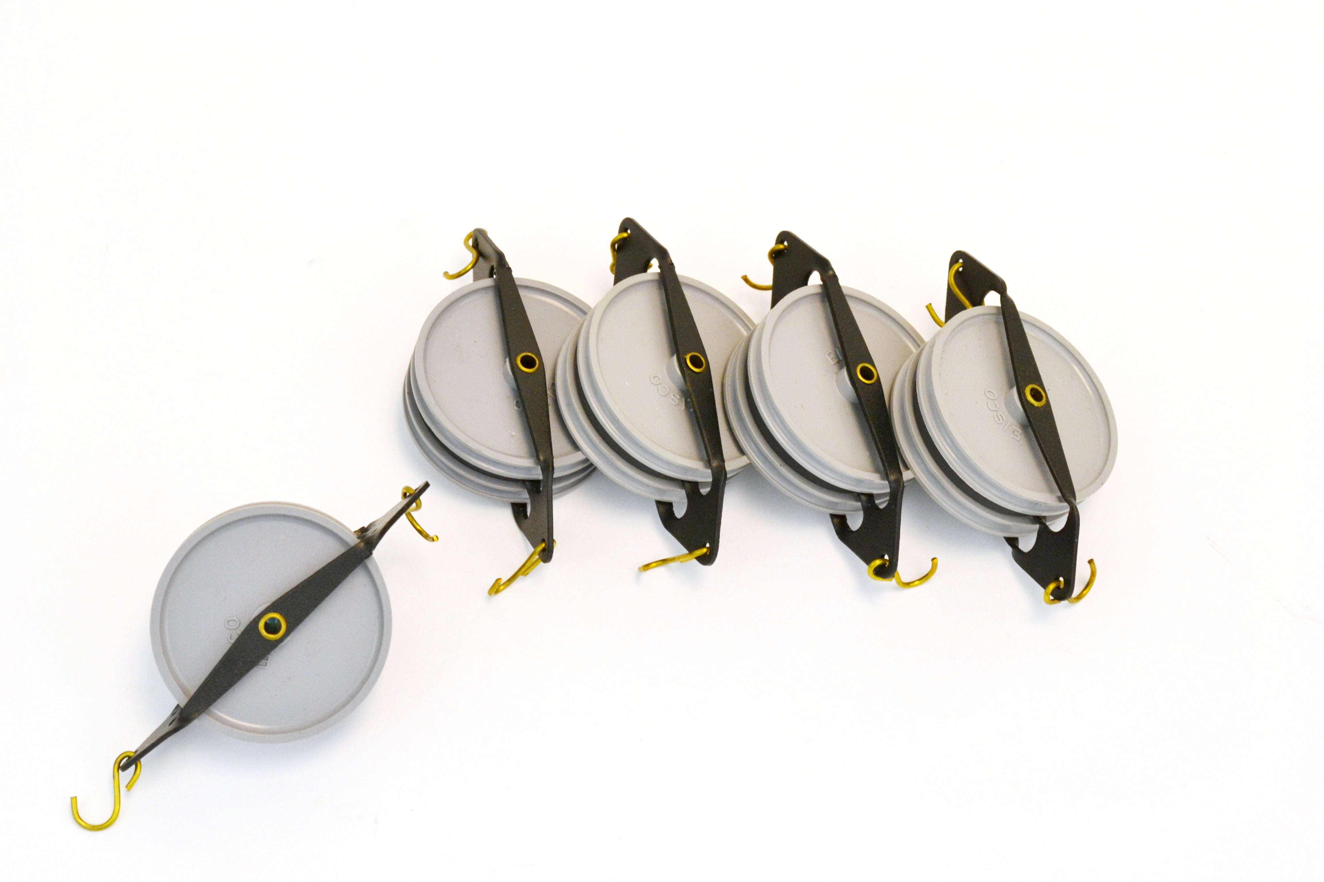 5-Piece Double-Parallel Plastic Pulley Set, 50mm Diameter