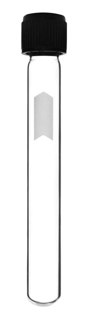 Round Bottom Borosilicate Glass Test Tube with Bakelite Screw Cap, 5mL, 3.9"