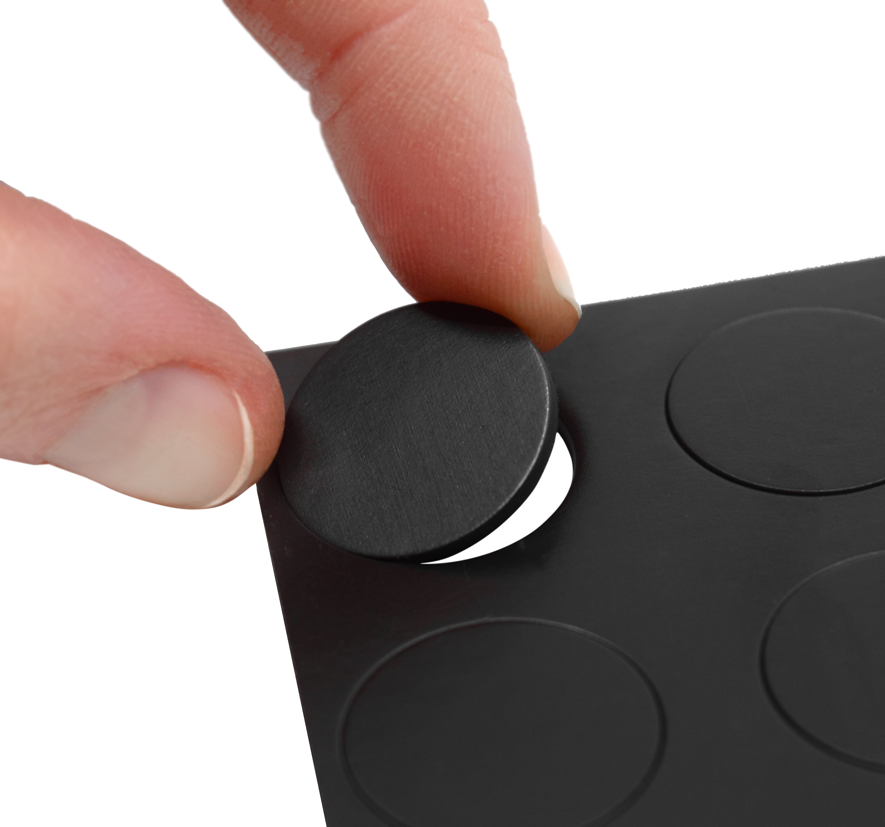 Flexible Adhesive Magnetic Circles, 0.75", 80-Pack