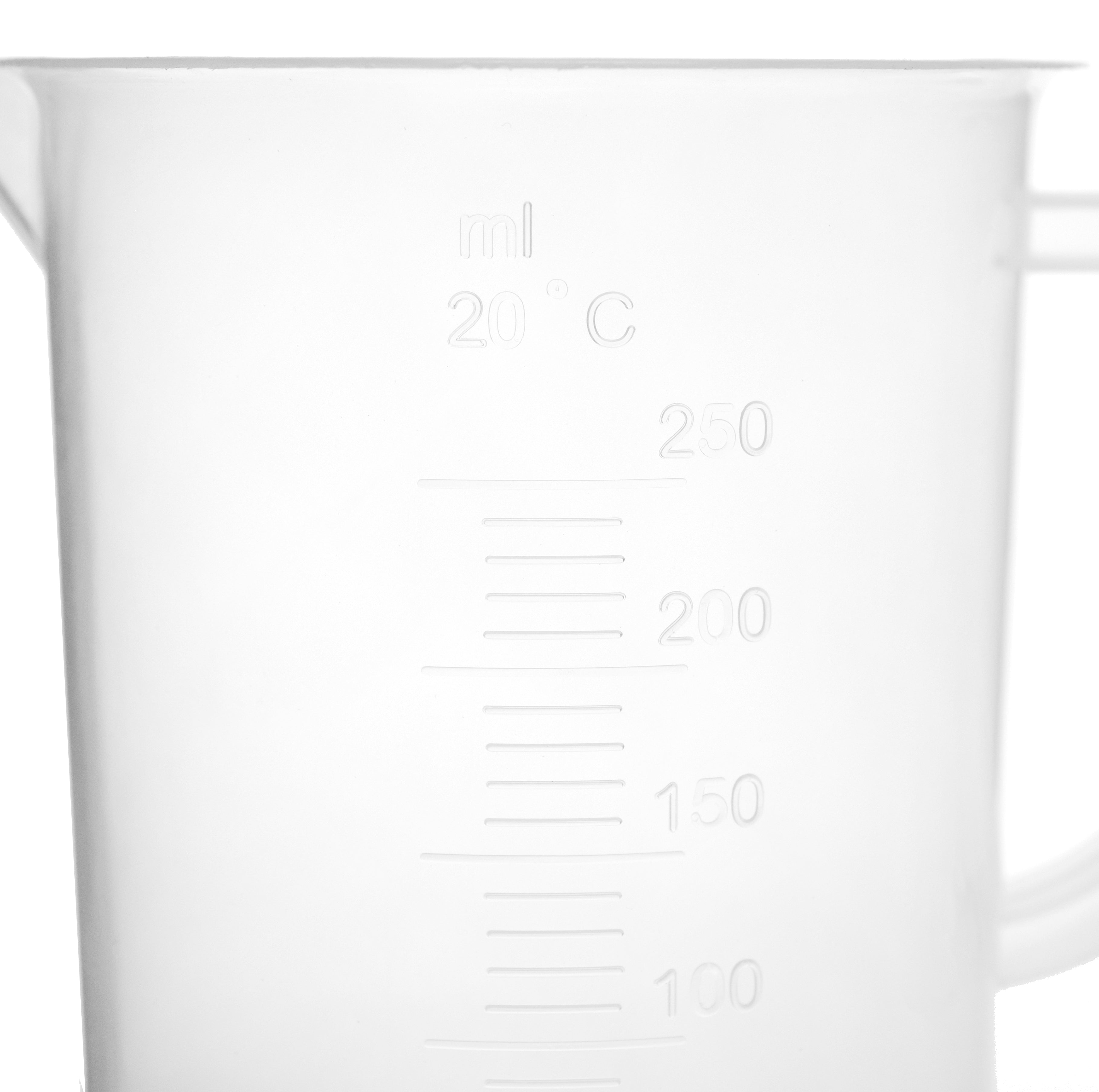 Autoclavable Polypropylene Measuring Pitcher with Molded Graduations, 250mL