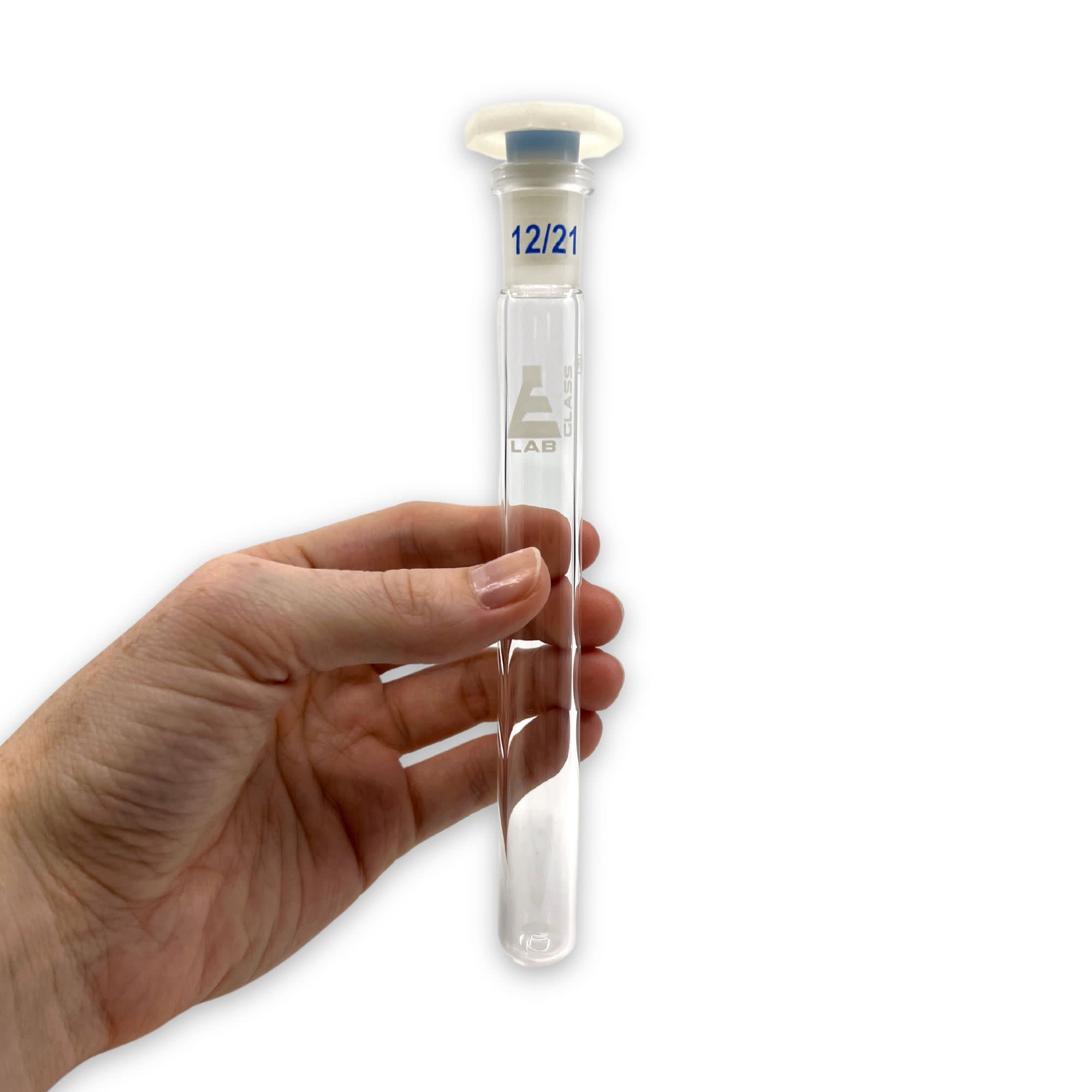 Test Tube with Polypropylene Stopper, 10mL, 125 x 15mm, Borosilicate Glass