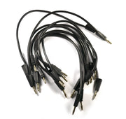 12" Black Stackable Banana Connecting Lead, 10-Pack