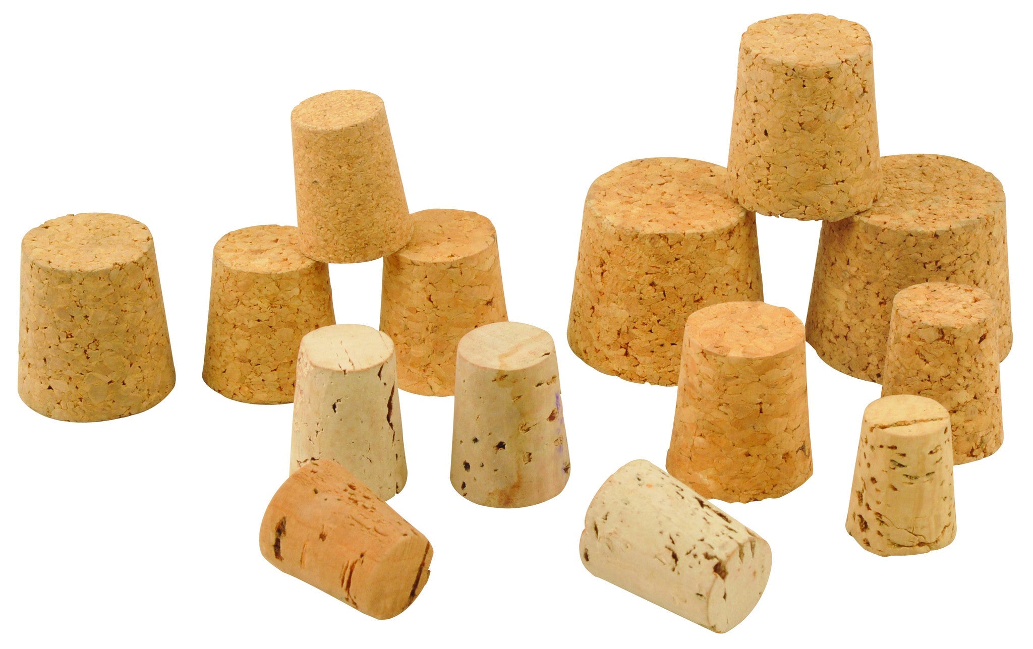 100-Pack Assorted Bark Cork Stoppers