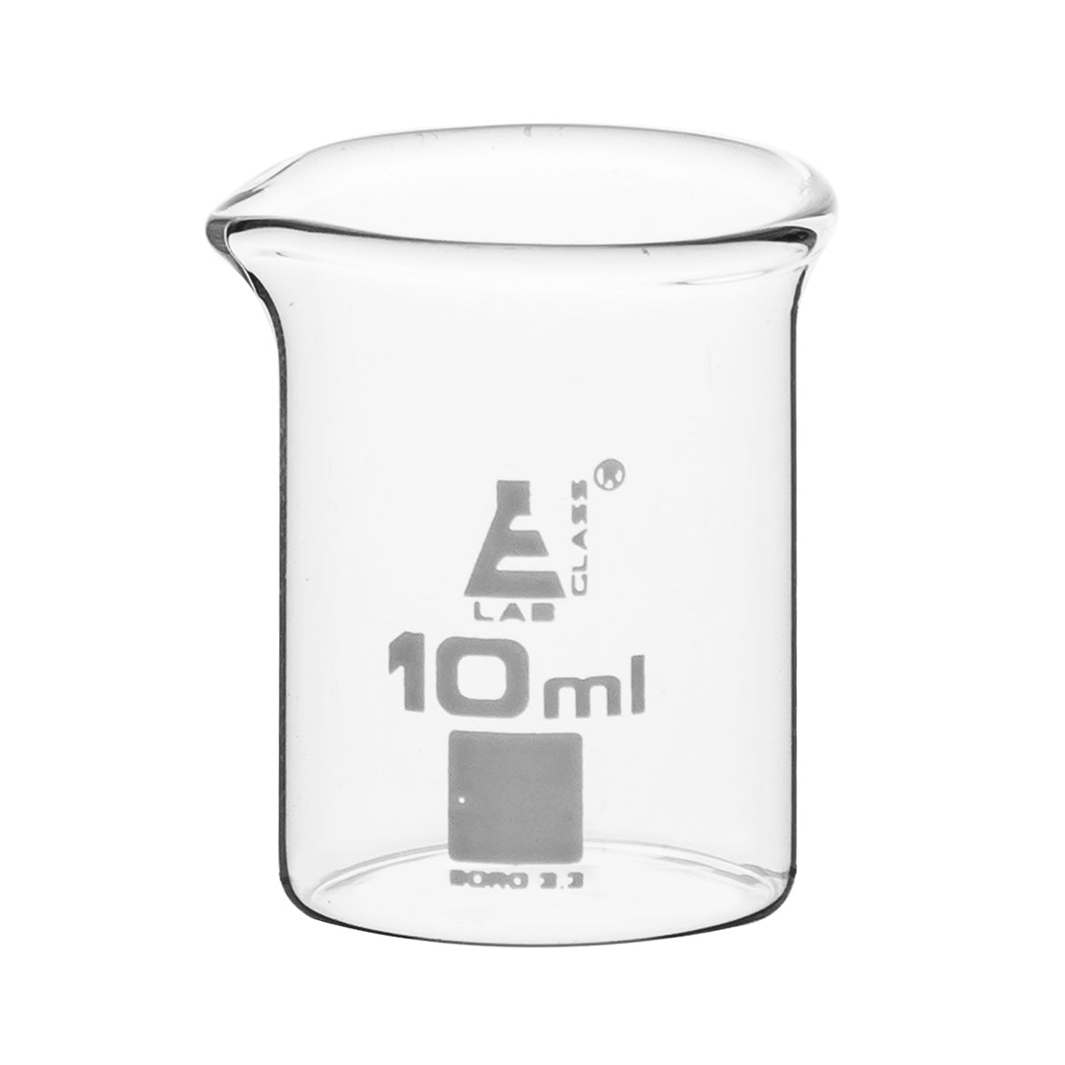 Ungraduated Low Form Borosilicate Glass Beaker with Spout