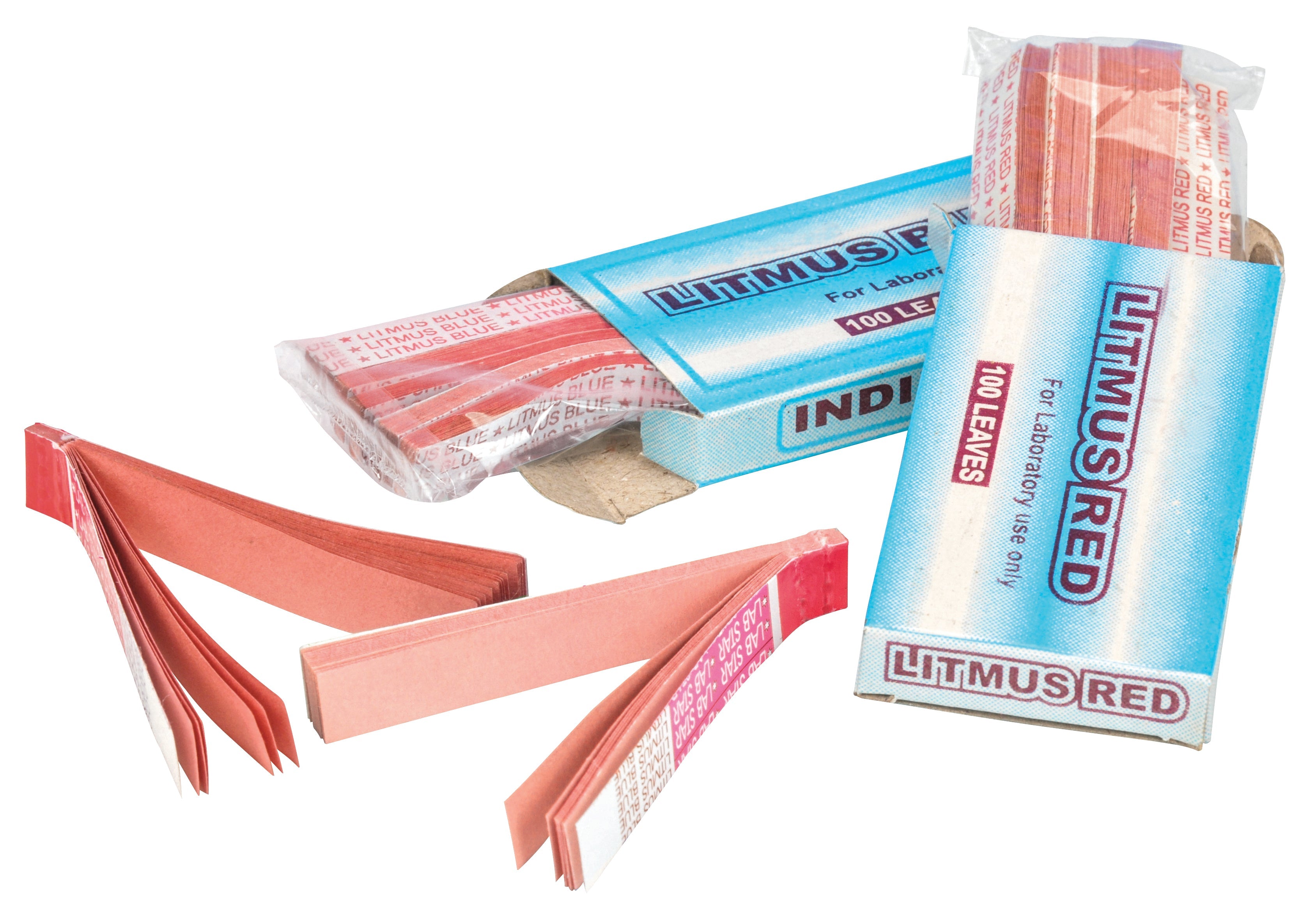 Red Litmus Paper Strips in Cardboard Box