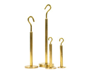 4-Piece Premium Brass Hanging Weights Set with Top Hook (10g/20g/50g/100g)