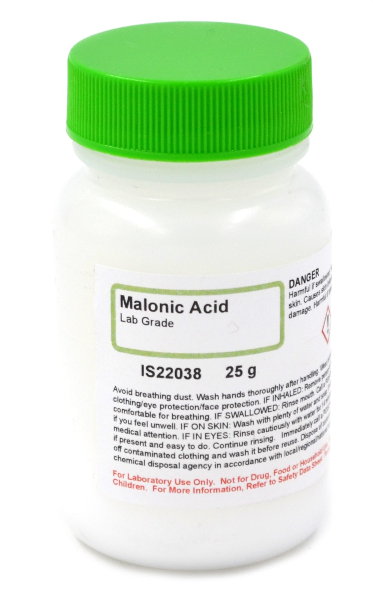 Laboratory Grade Malonic Acid, 25g