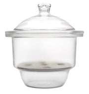 Borosilicate Glass Desiccator with Knob Cover and 7.5" Porcelain Plate