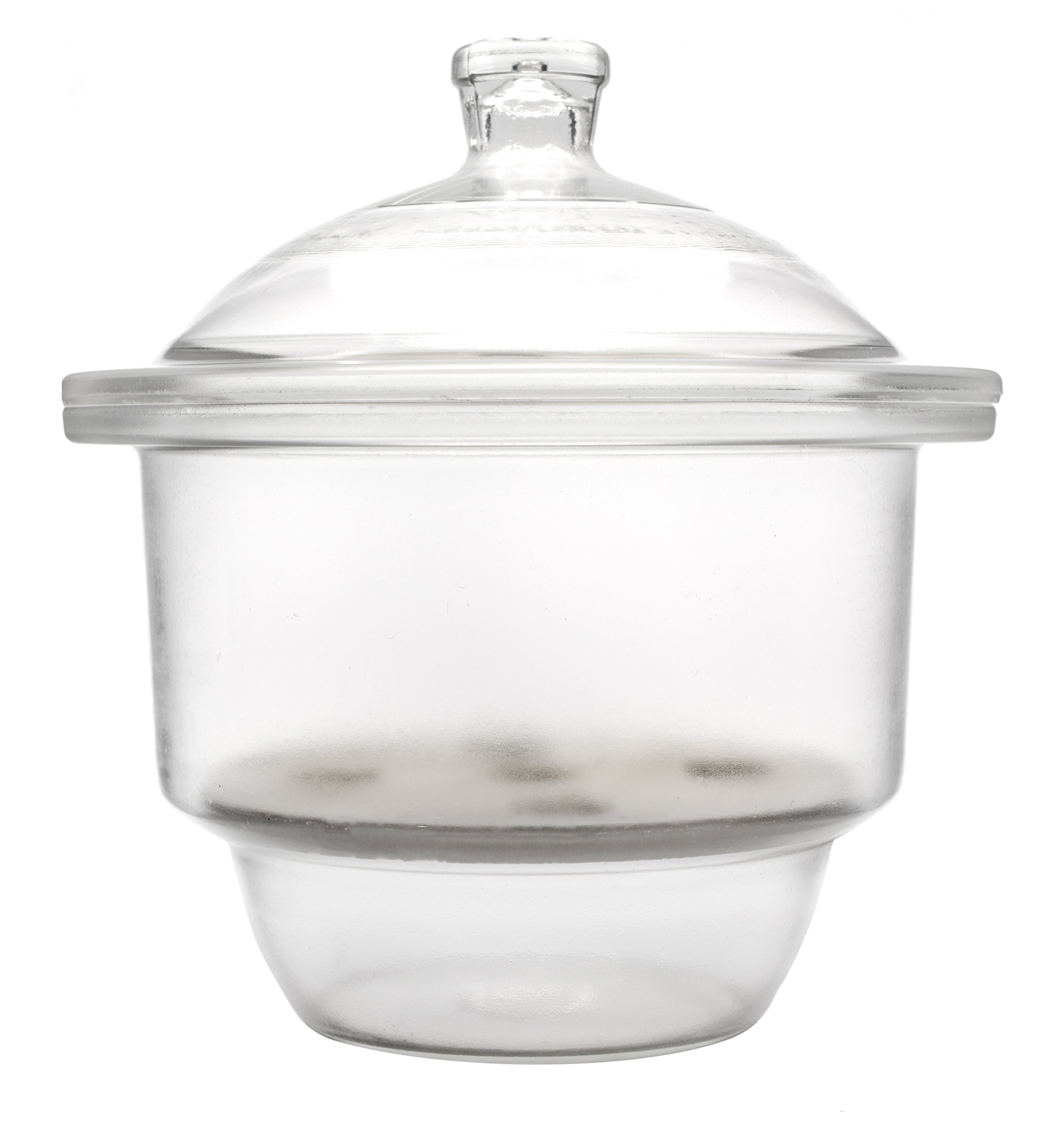 Borosilicate Glass Desiccator with Knob Cover and 7.5" Porcelain Plate
