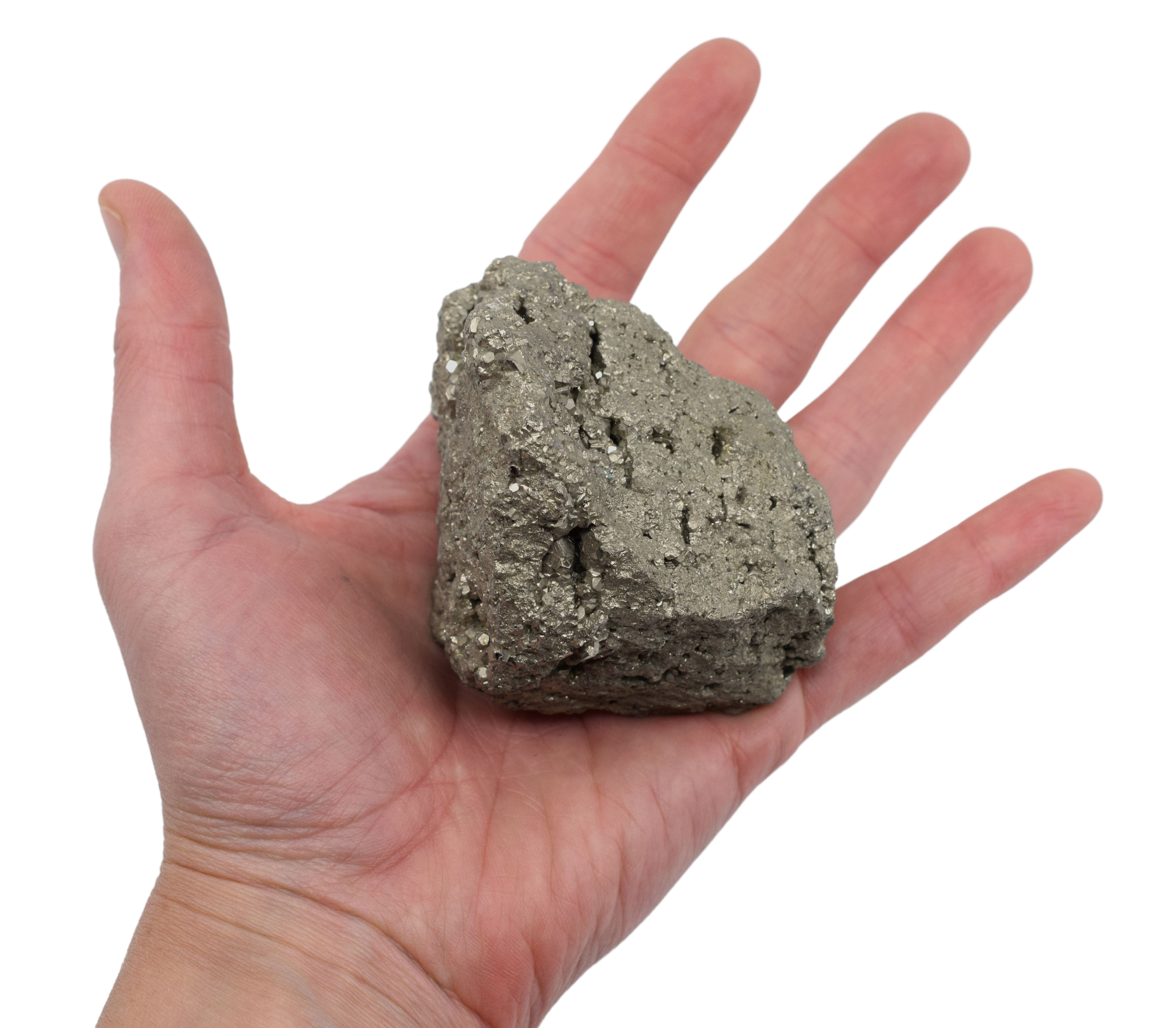 Raw Pyrite Mineral Hand Sample, Approx 3 inch