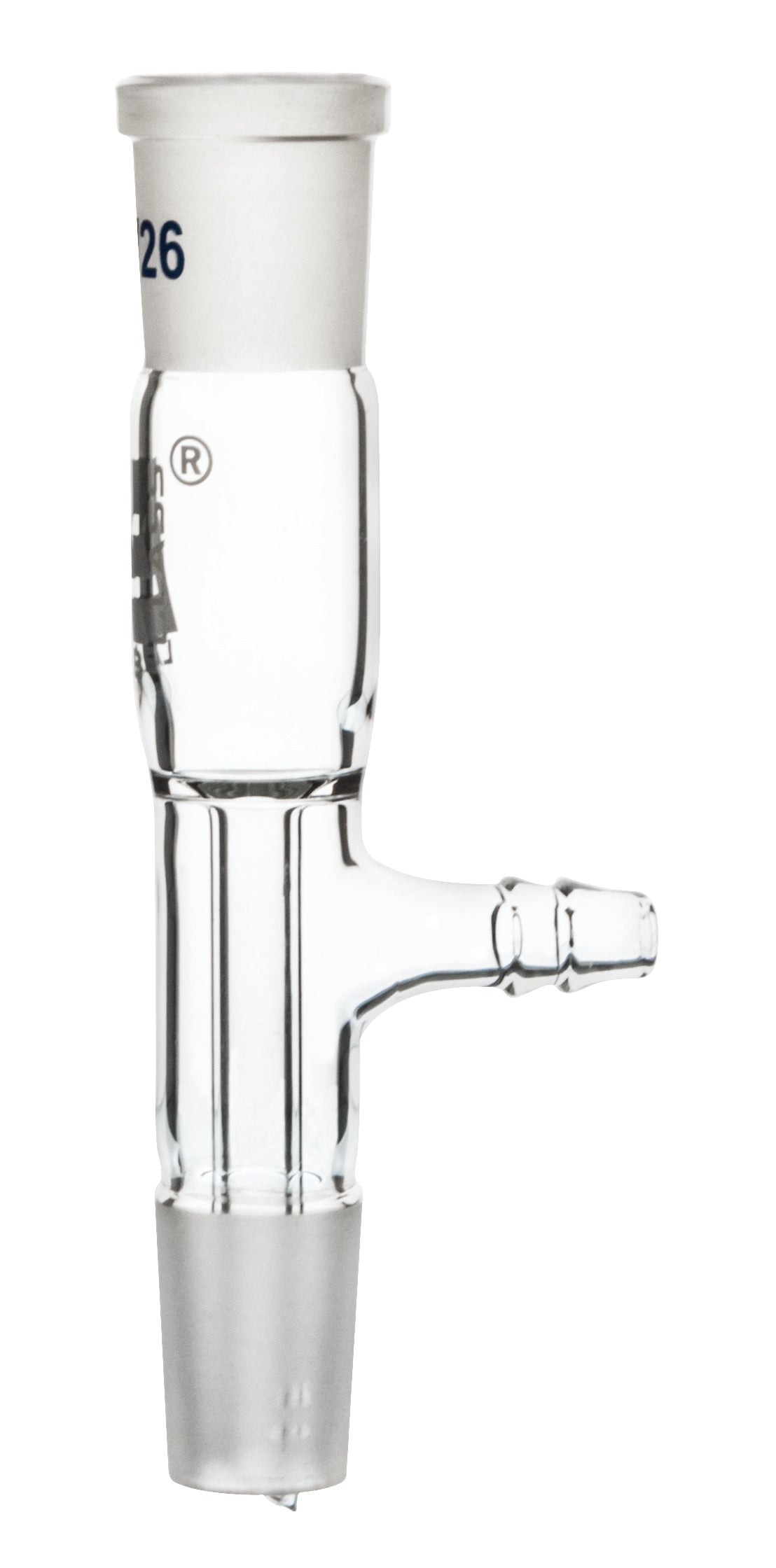 Straight Receiver Adapter with Cone, 14/23 Socket and 14/23 Cone, Borosilicate Glass