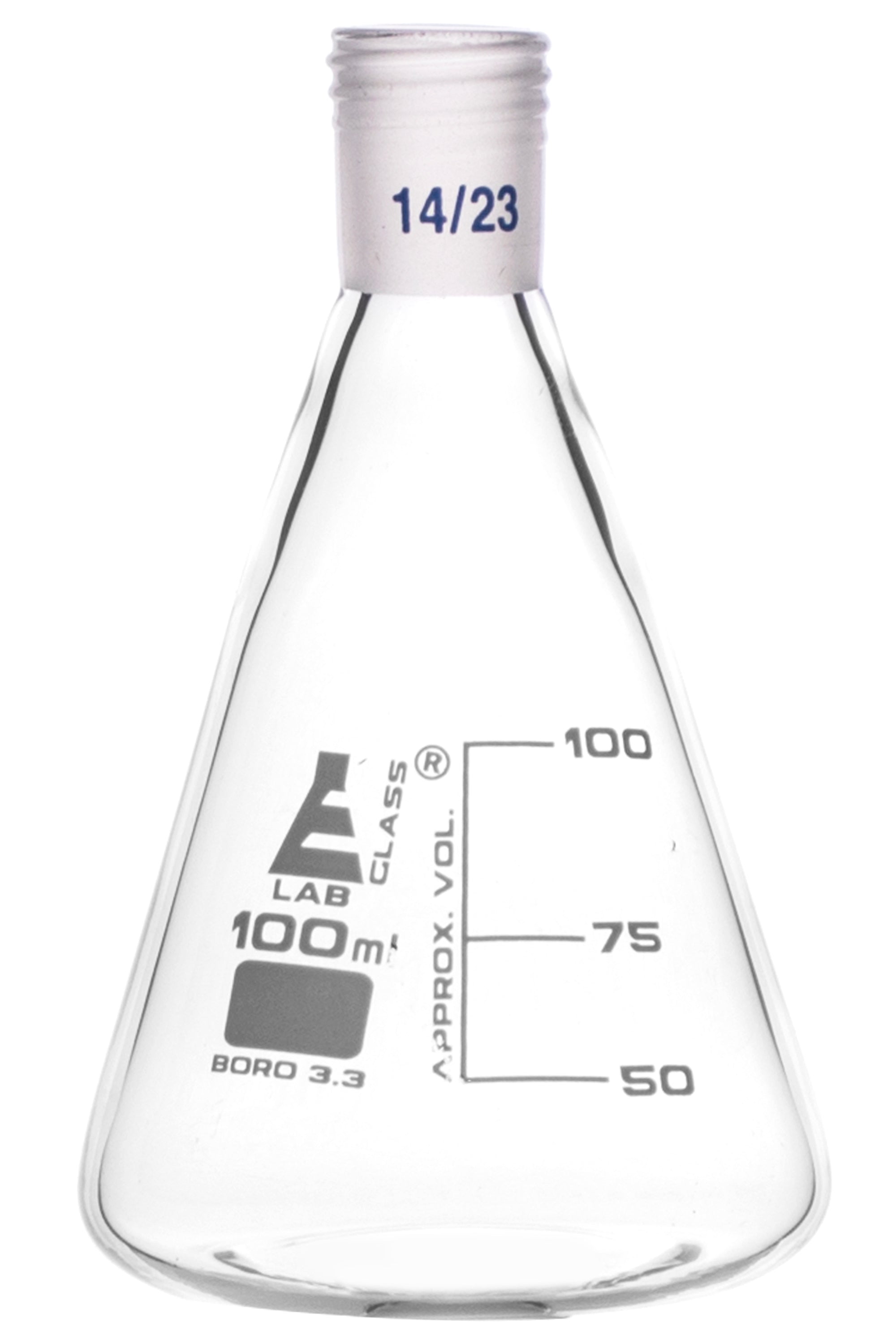 Borosilicate Glass Erlenmeyer Flask with Threaded Joint