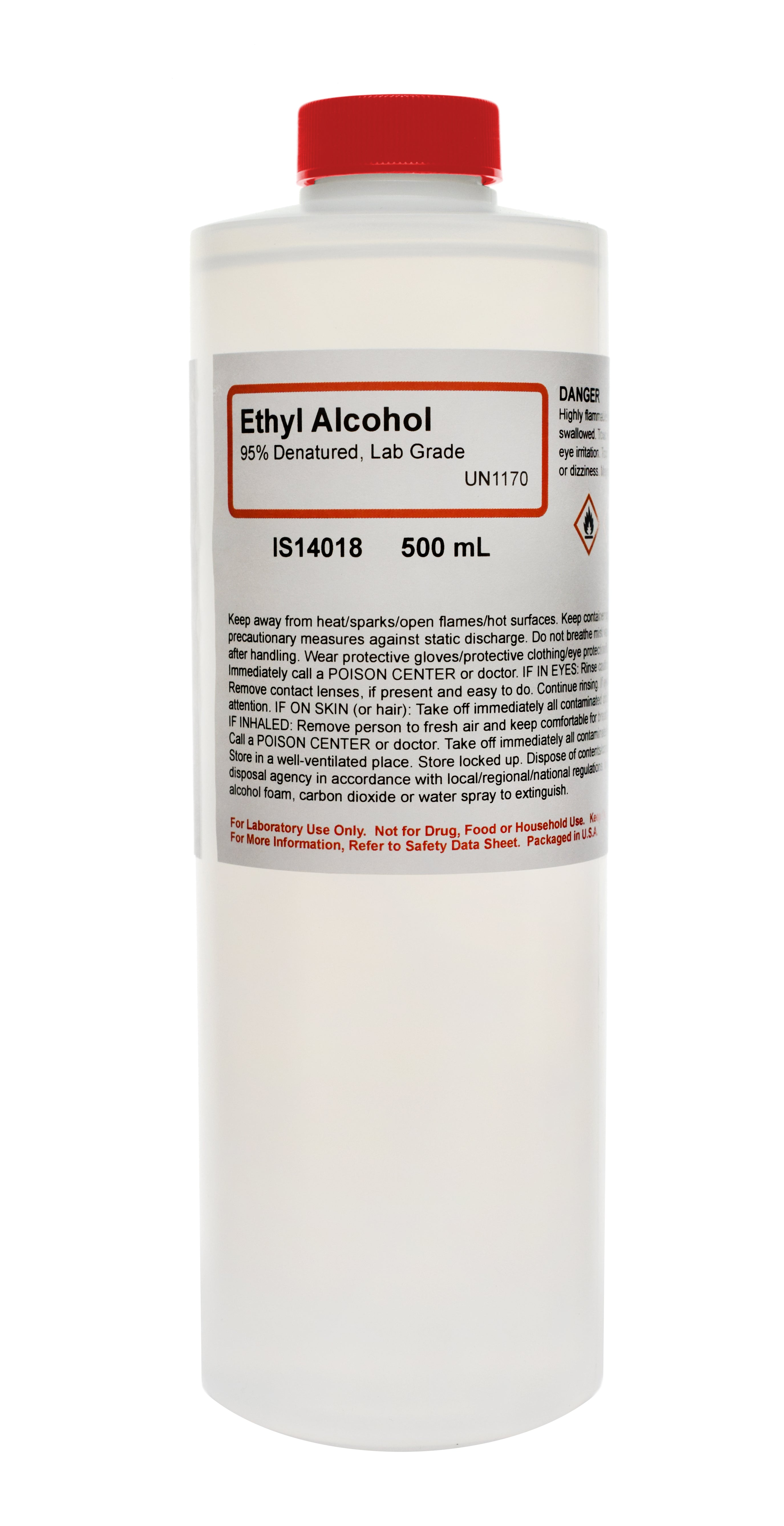 Denatured Ethyl Alcohol, 95%, 16oz, Laboratory Grade