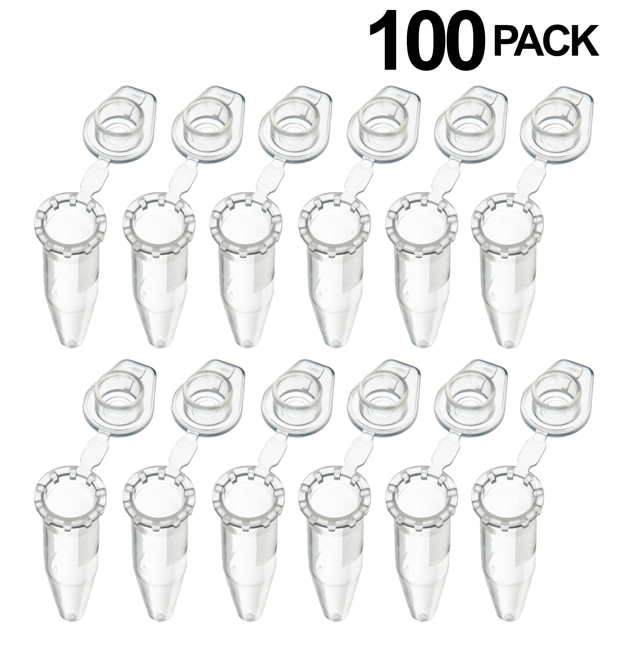 Graduated Polypropylene Microcentrifuge Tube, Leak-Proof, 100-Pack