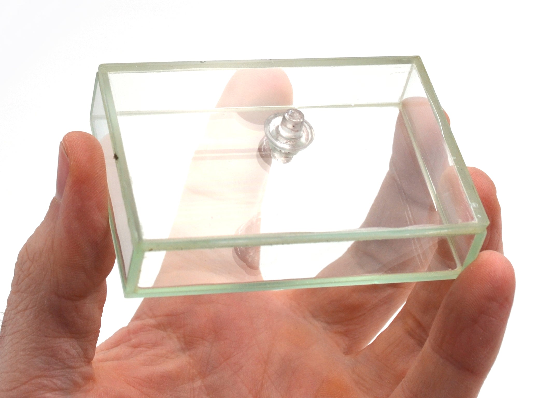 Hollow Glass Prism with Stopper, 3 x 2 x 0.7"