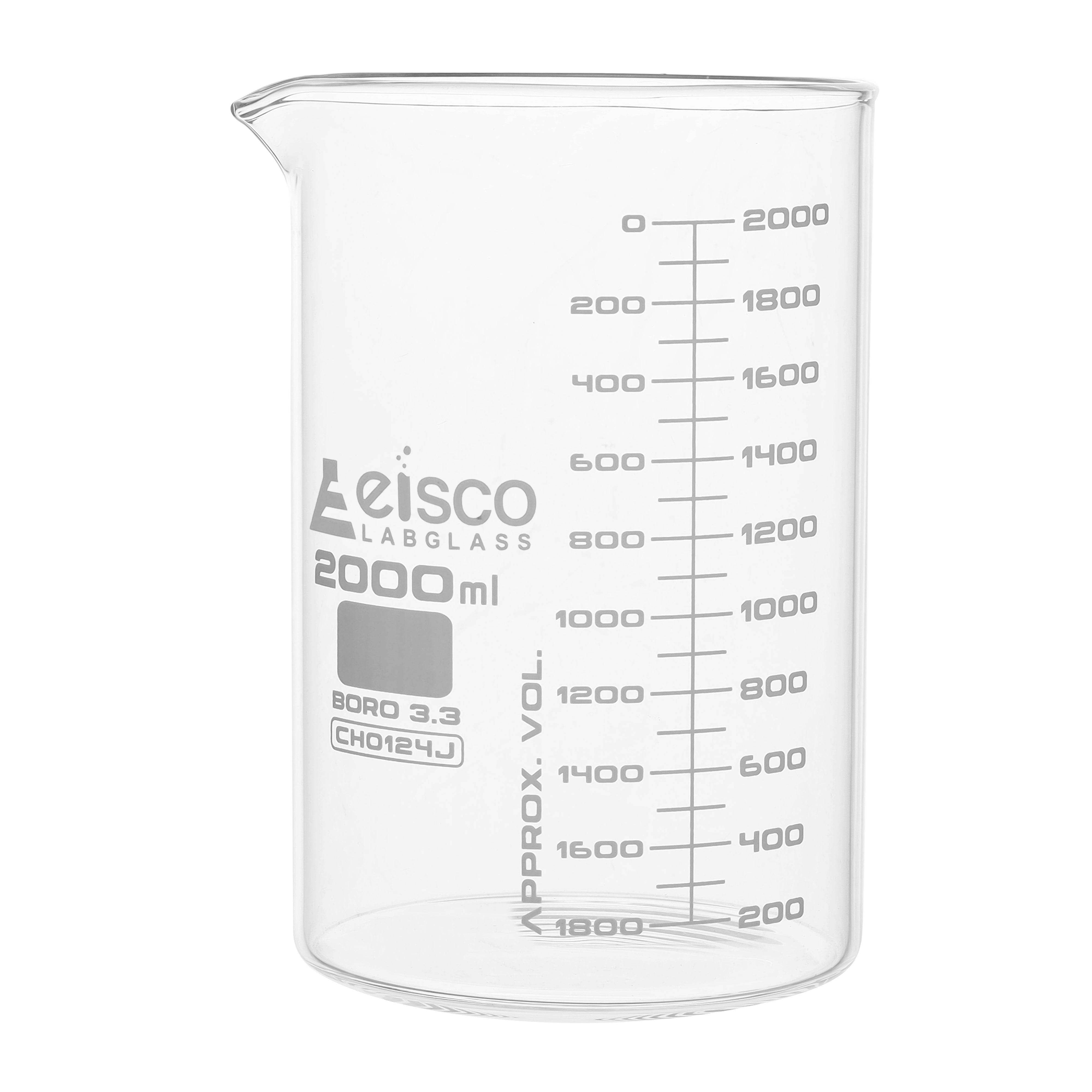 ASTM Low Form Borosilicate Glass Beaker with Dual Scale
