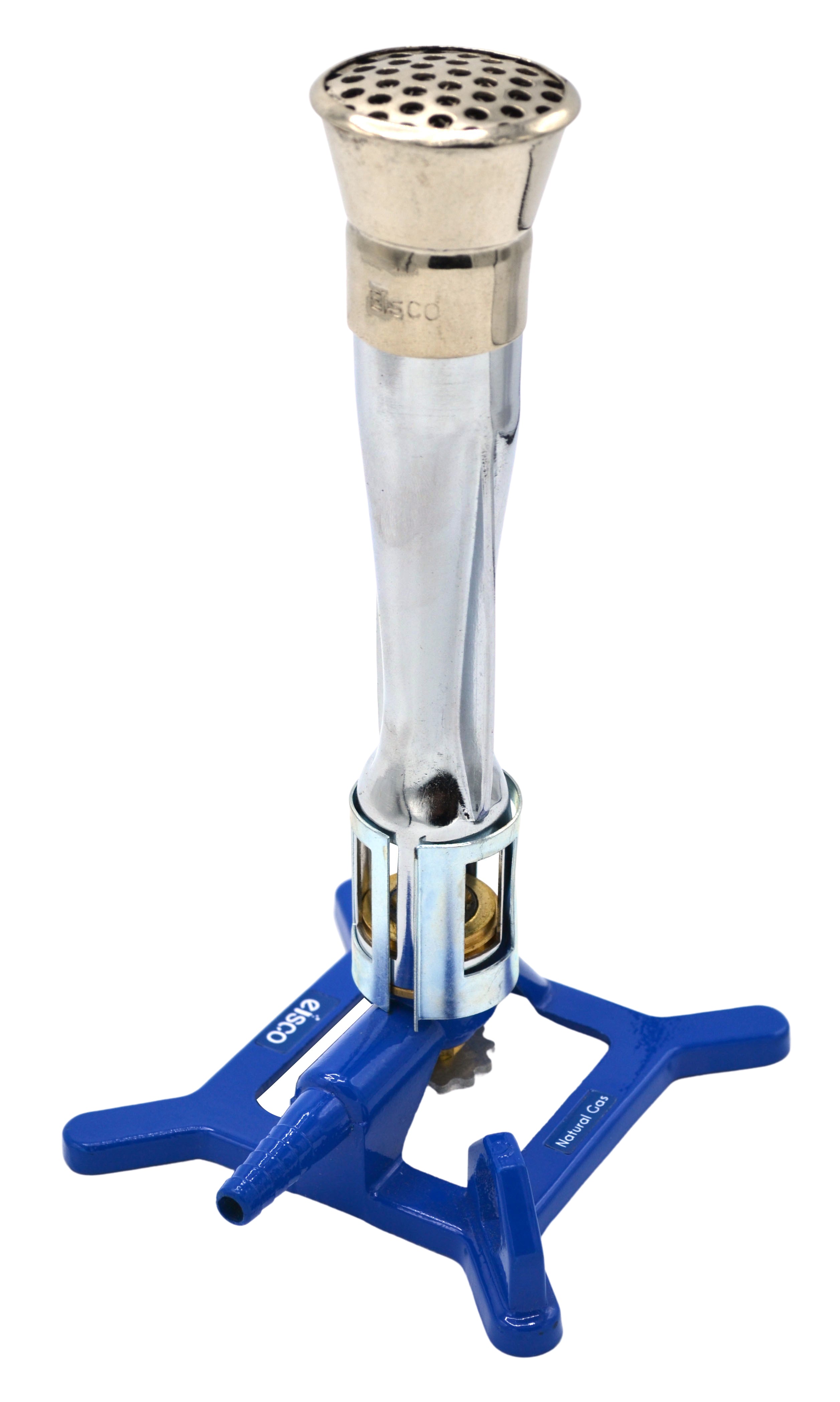 Meker Natural Gas Bunsen Burner with Cast Iron StabiliBase and Gas Flow Control