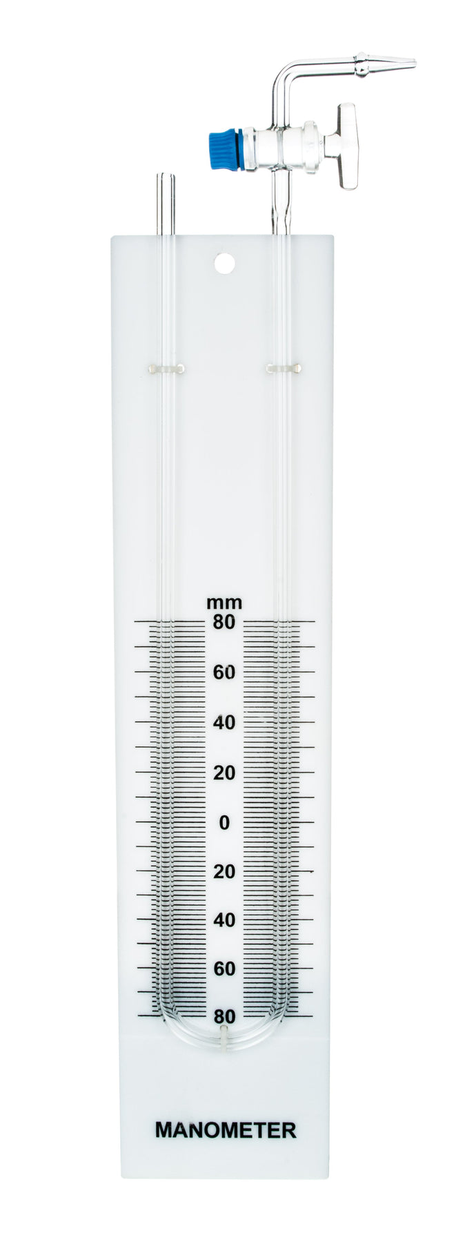 Glass Manometer - Mounted on Back Plate, Printed 80-0-80 Scale – The ...