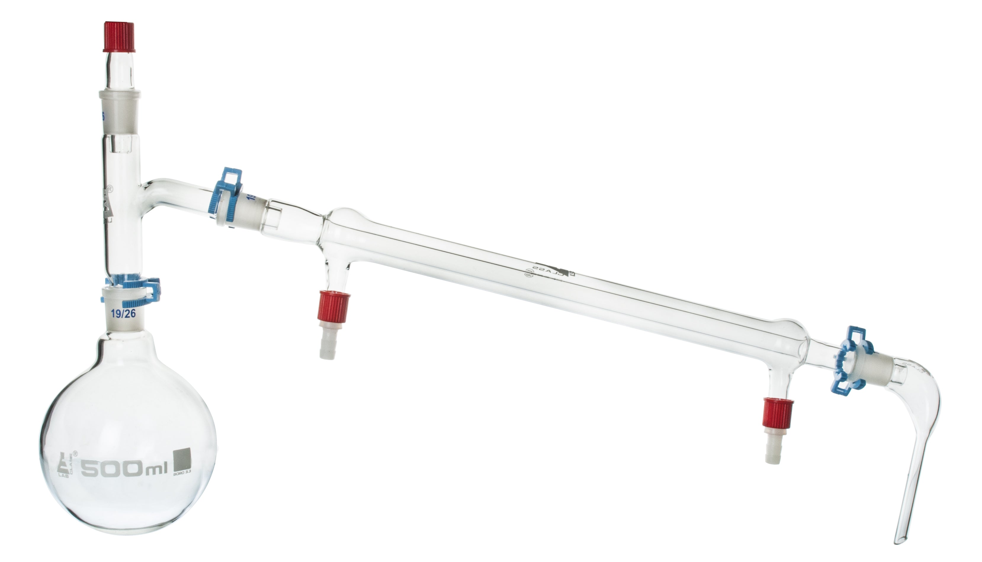 Simple Distillation Apparatus with Still Head, Condenser and Receiver Adapter, Borosilicate Glass