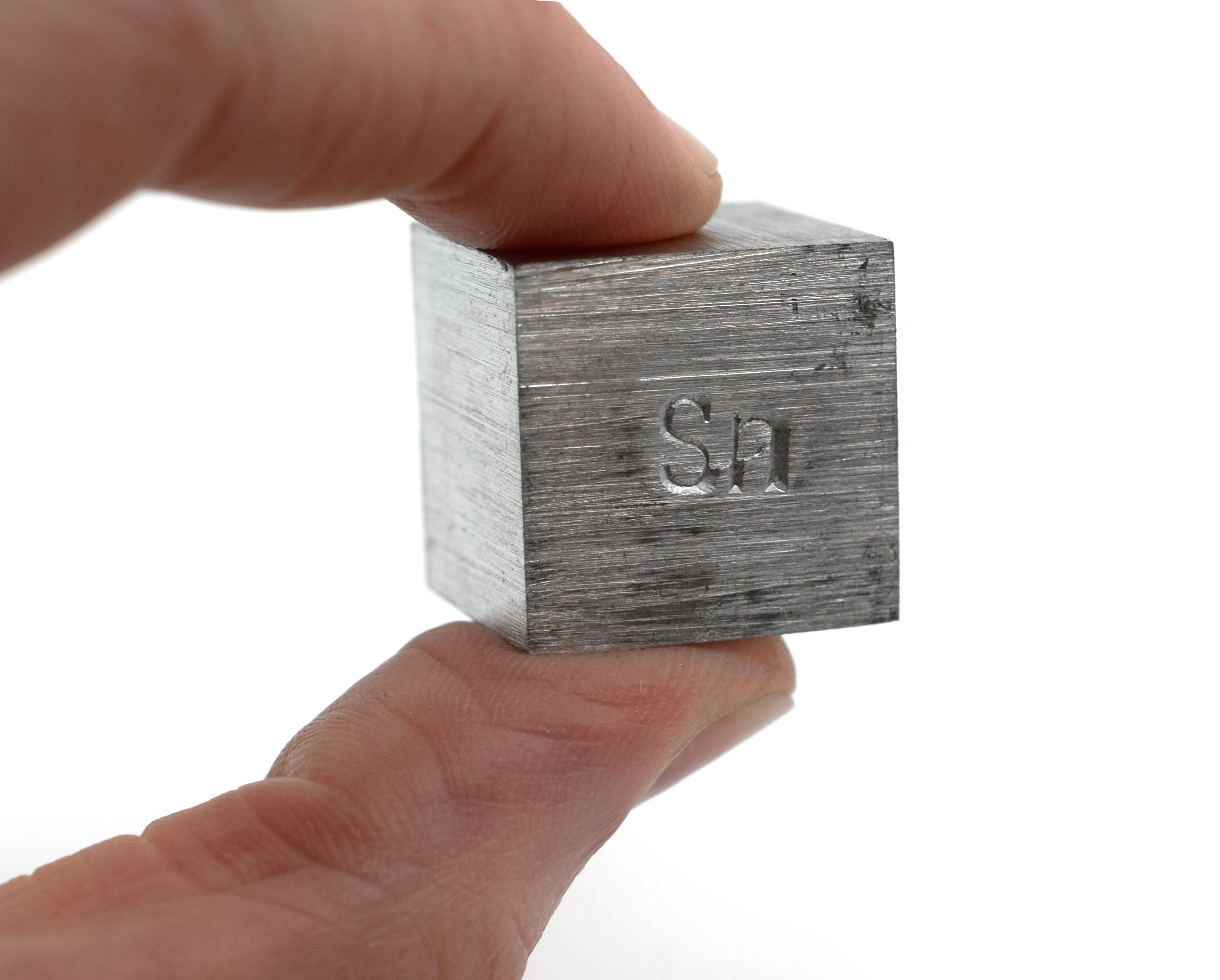 20mm Tin Density Cube with Element Stamp