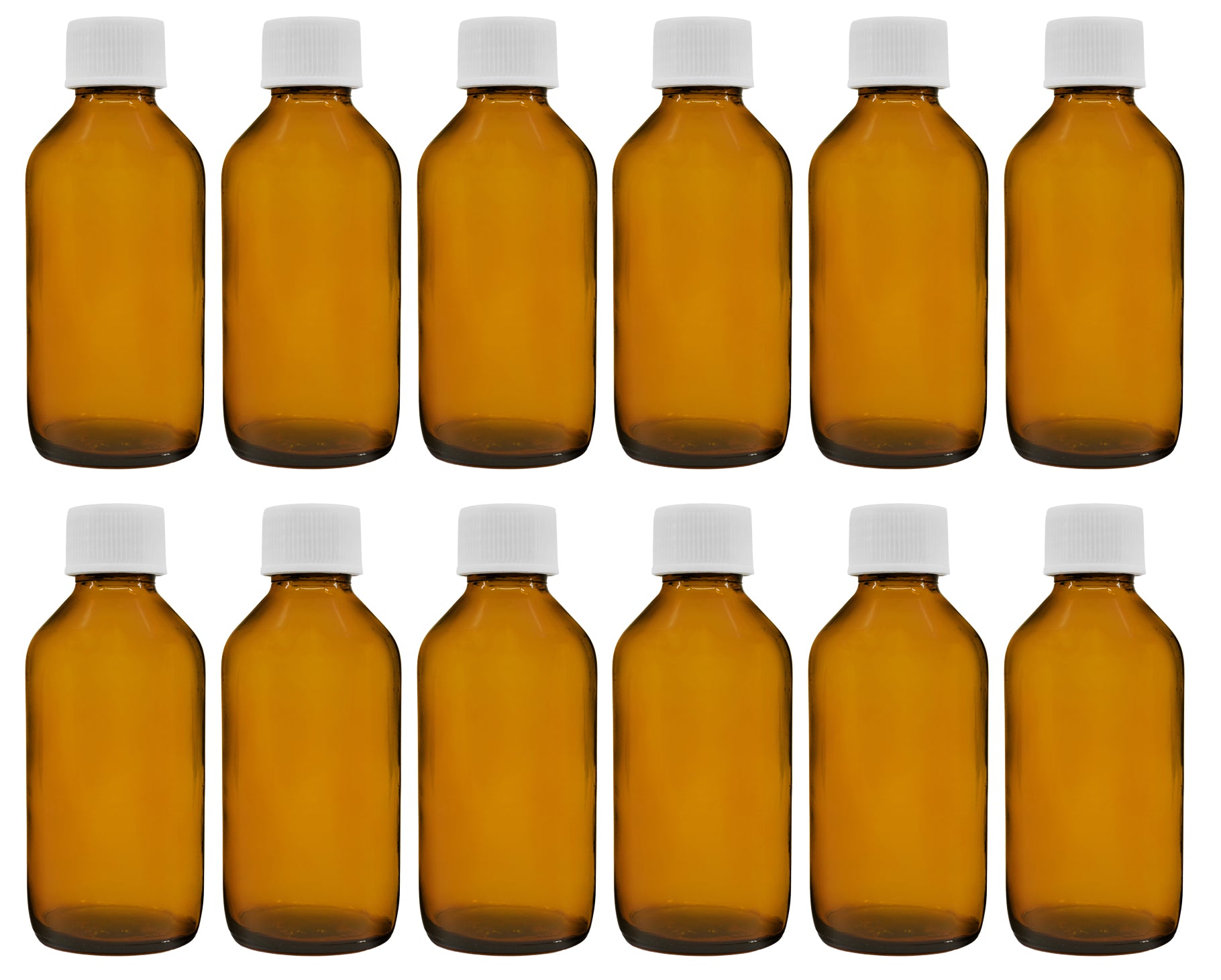 Amber Soda Lime Glass Reagent Bottle with Screw Cap, 100mL