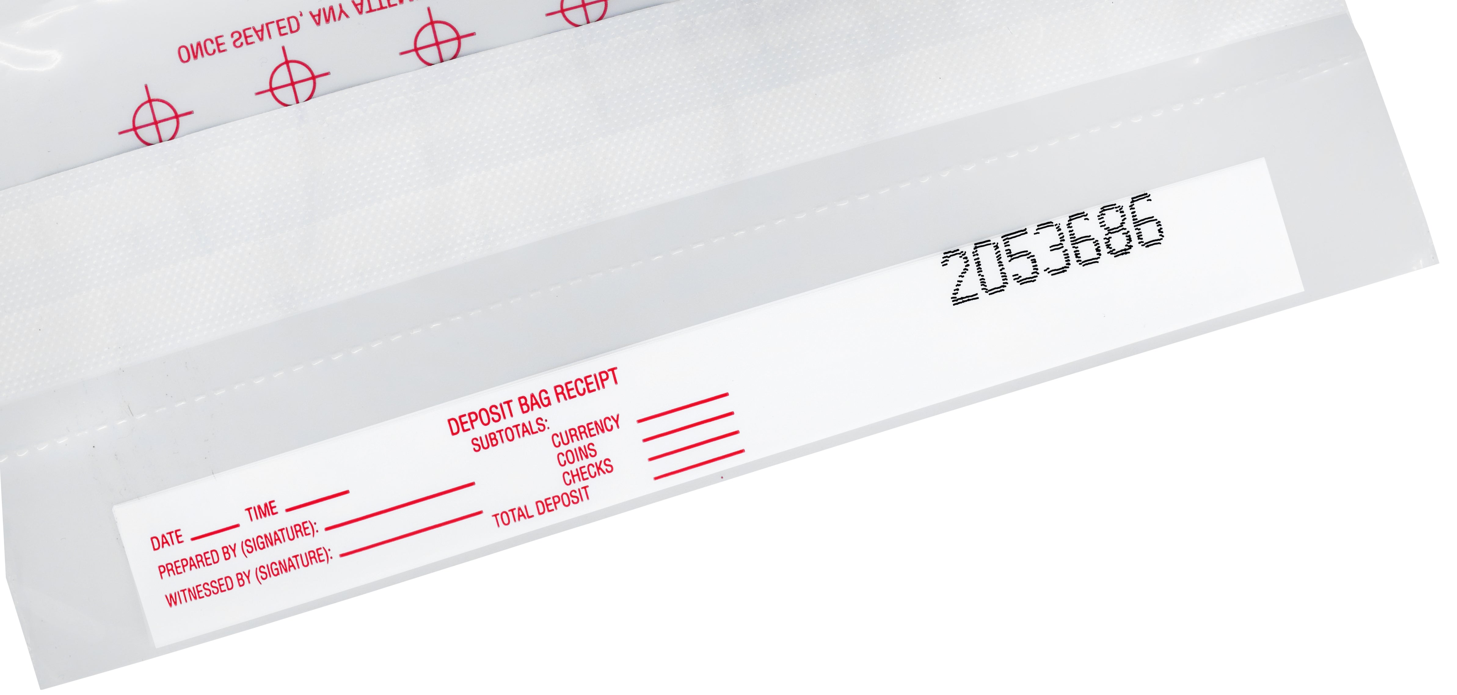 Tamper-Evident Cash/Coin/Food Stamp Deposit Bags, 9 x 12", 100-Pack