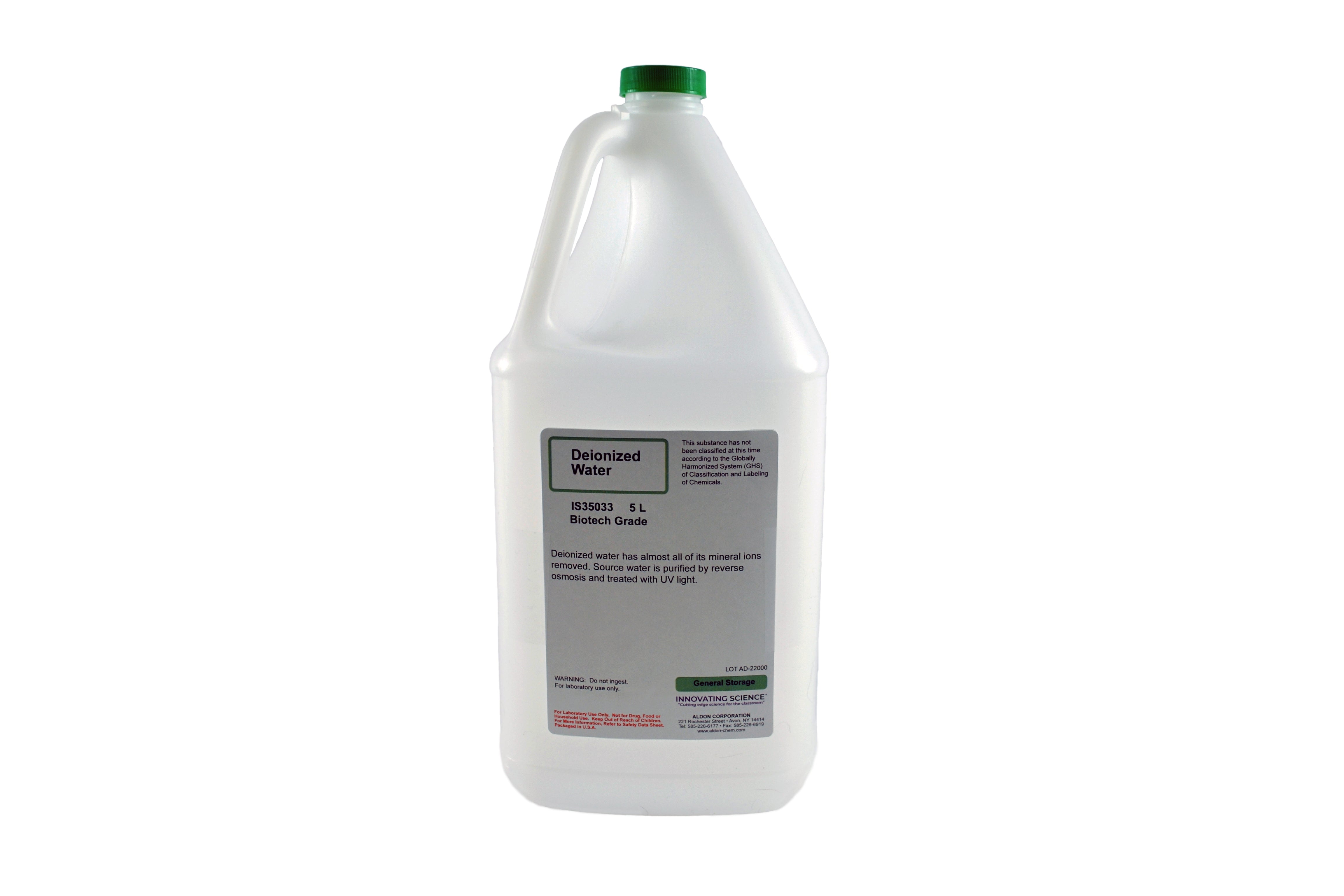Deionized Water, Reagent Grade
