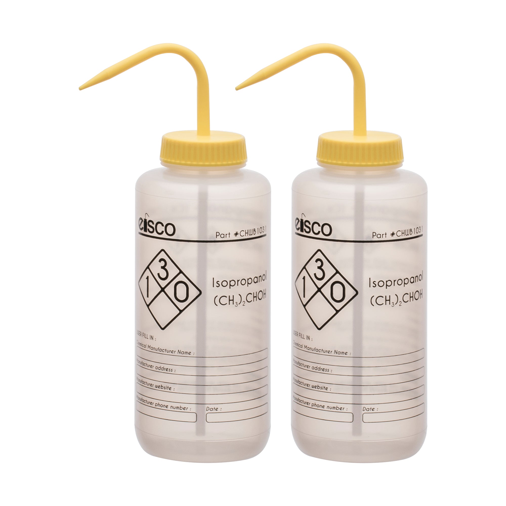Isopropanol Wash Bottle, LDPE, 1-Color Label, 1000mL