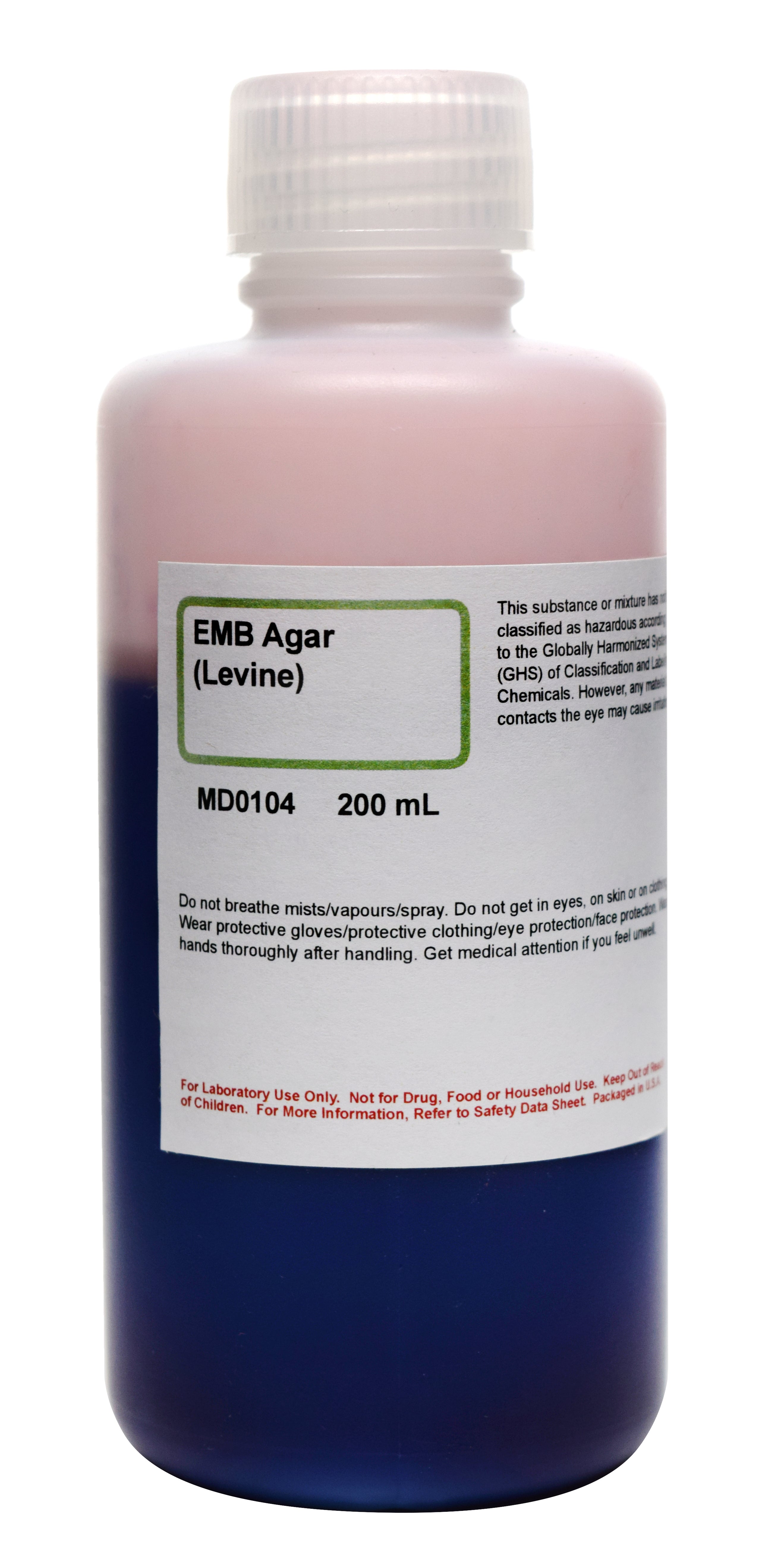 24-Bottle Case of EMB Levine Agar, 200mL