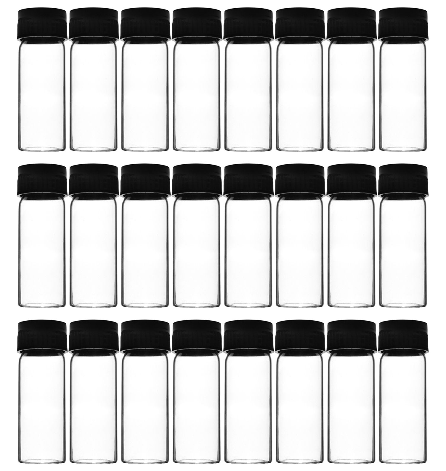 Flat Bottom Borosilicate Glass Test Tube with Bakelite Screw Cap, 20mL