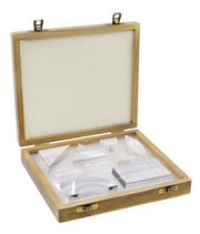 7-Piece Acrylic Blocks Set, 25mm Thick, with Wooden Storage