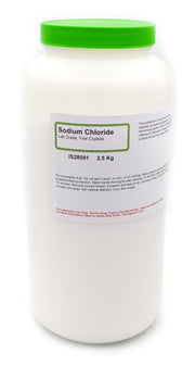 Laboratory Grade Fine Crystalline Sodium Chloride, 2.5kg