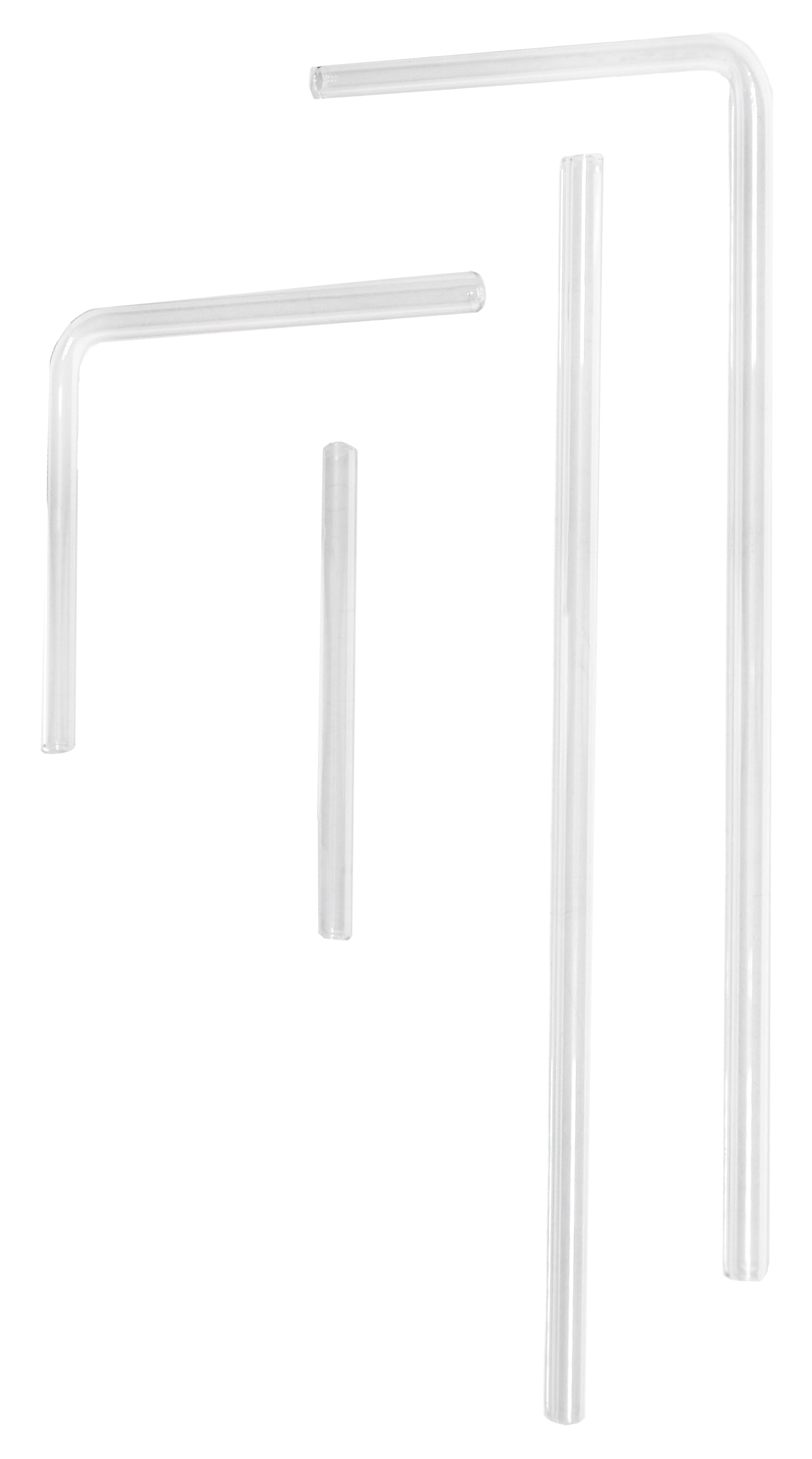 4-Piece Variably Shaped Borosilicate 3.3 Glass Delivery Tube Set
