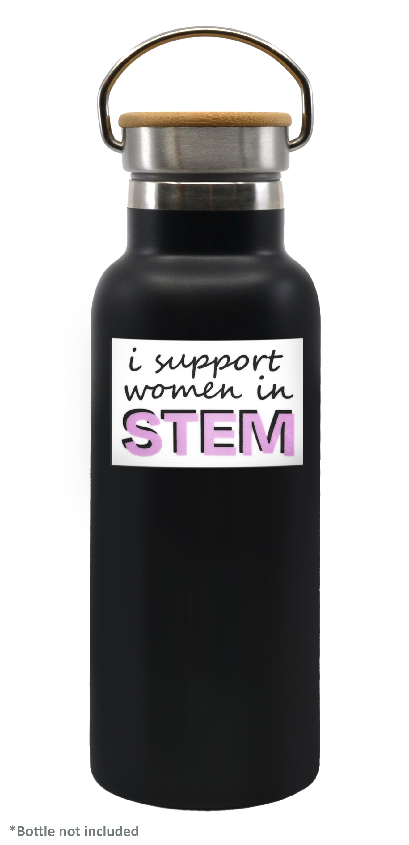 I Support Women in STEM Square Premium Vinyl Sticker, 2 x 2 inch