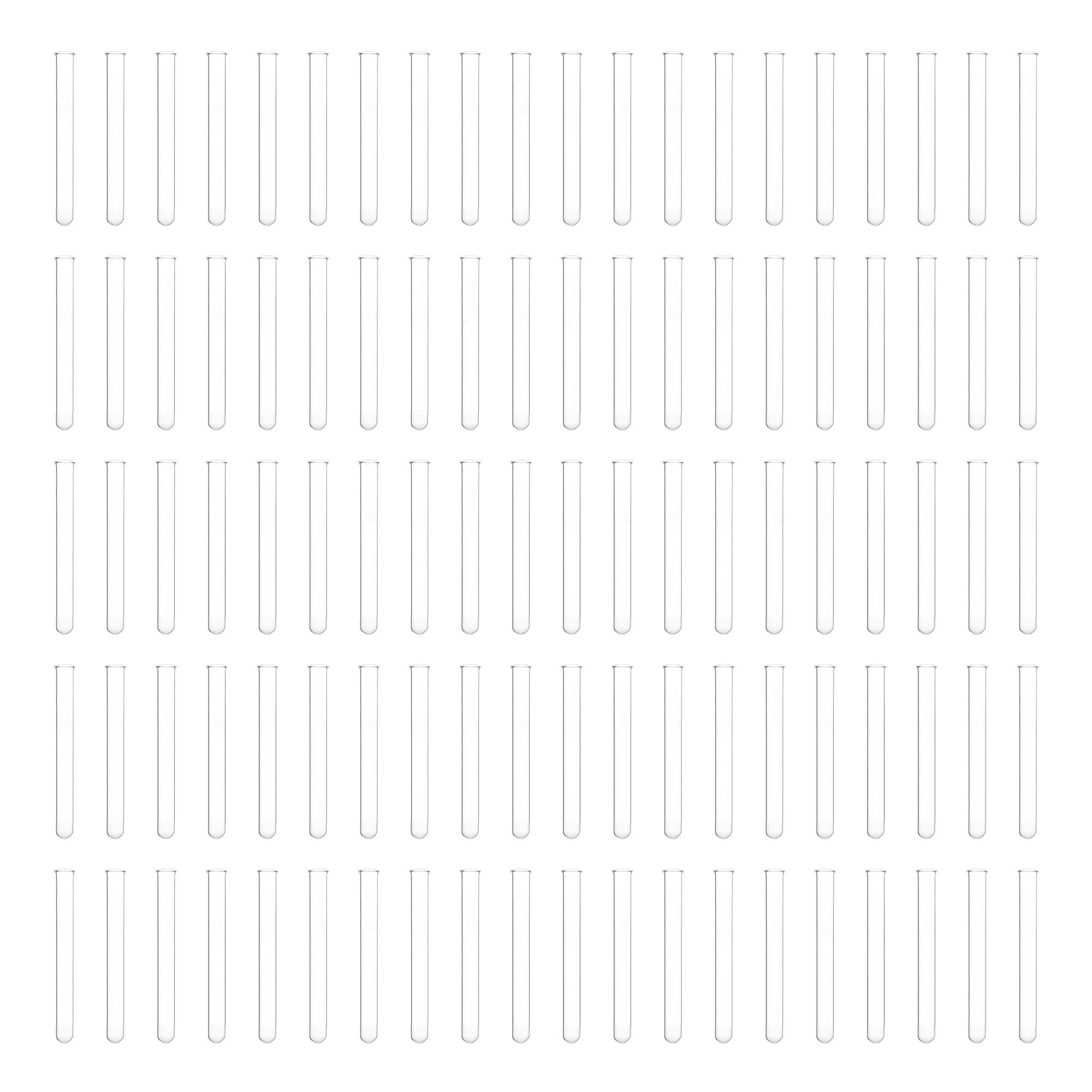 Heavy Wall Borosilicate Glass Test Tube with Beaded Rim, 100-Pack