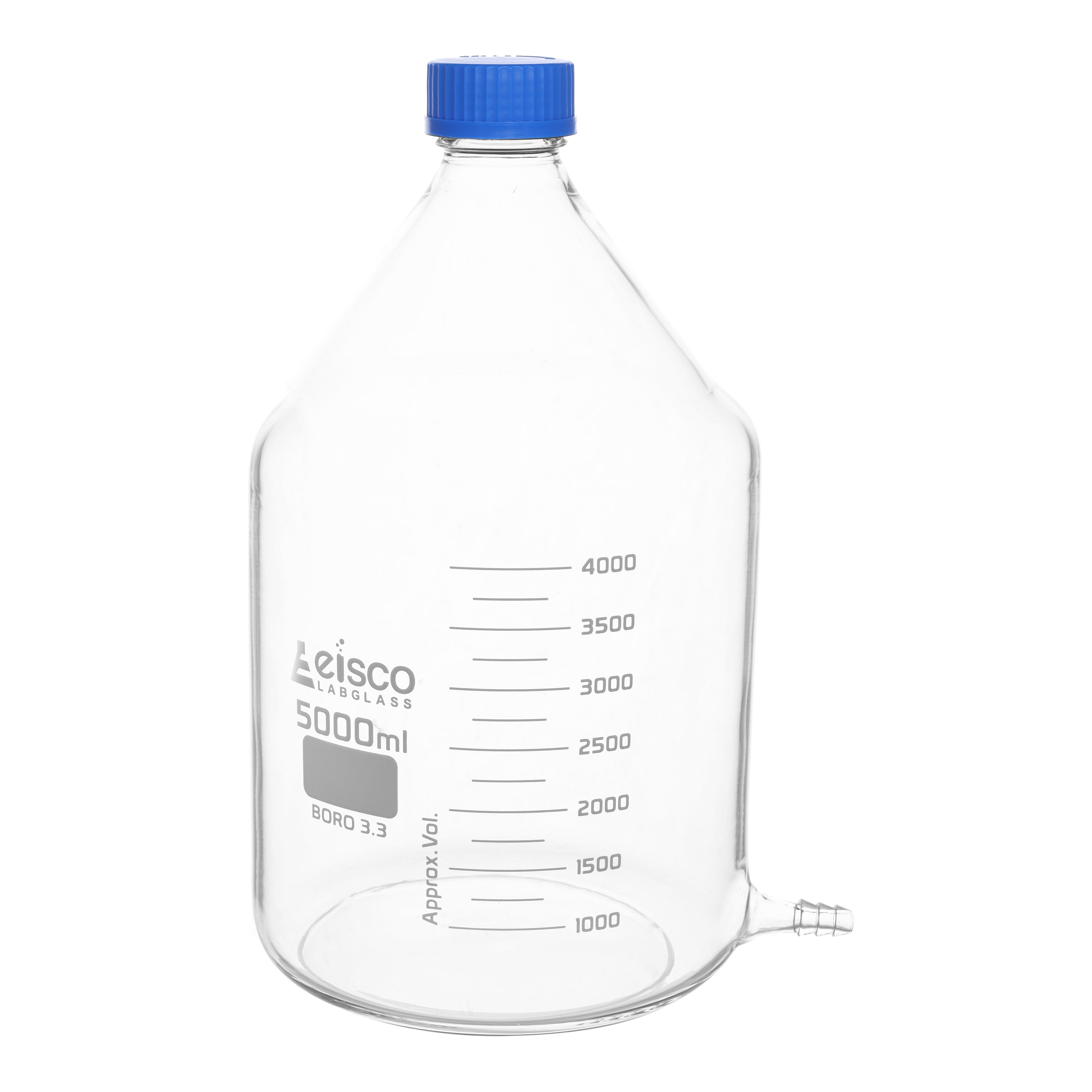 Borosilicate Glass Aspirator Bottle with Screw Cap