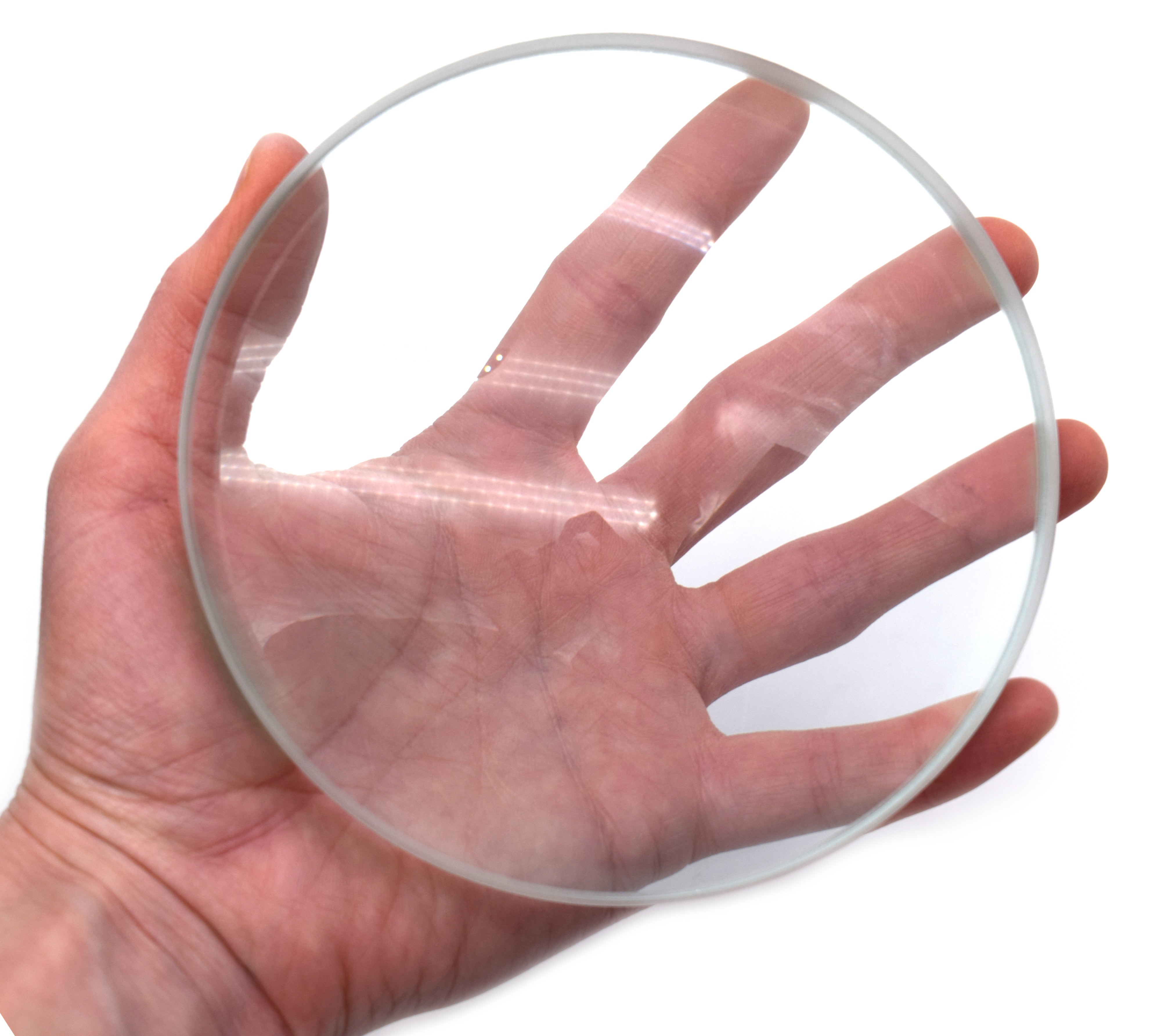Double Concave Glass Top Spinning Base, 125mm, 20mm Focal Length