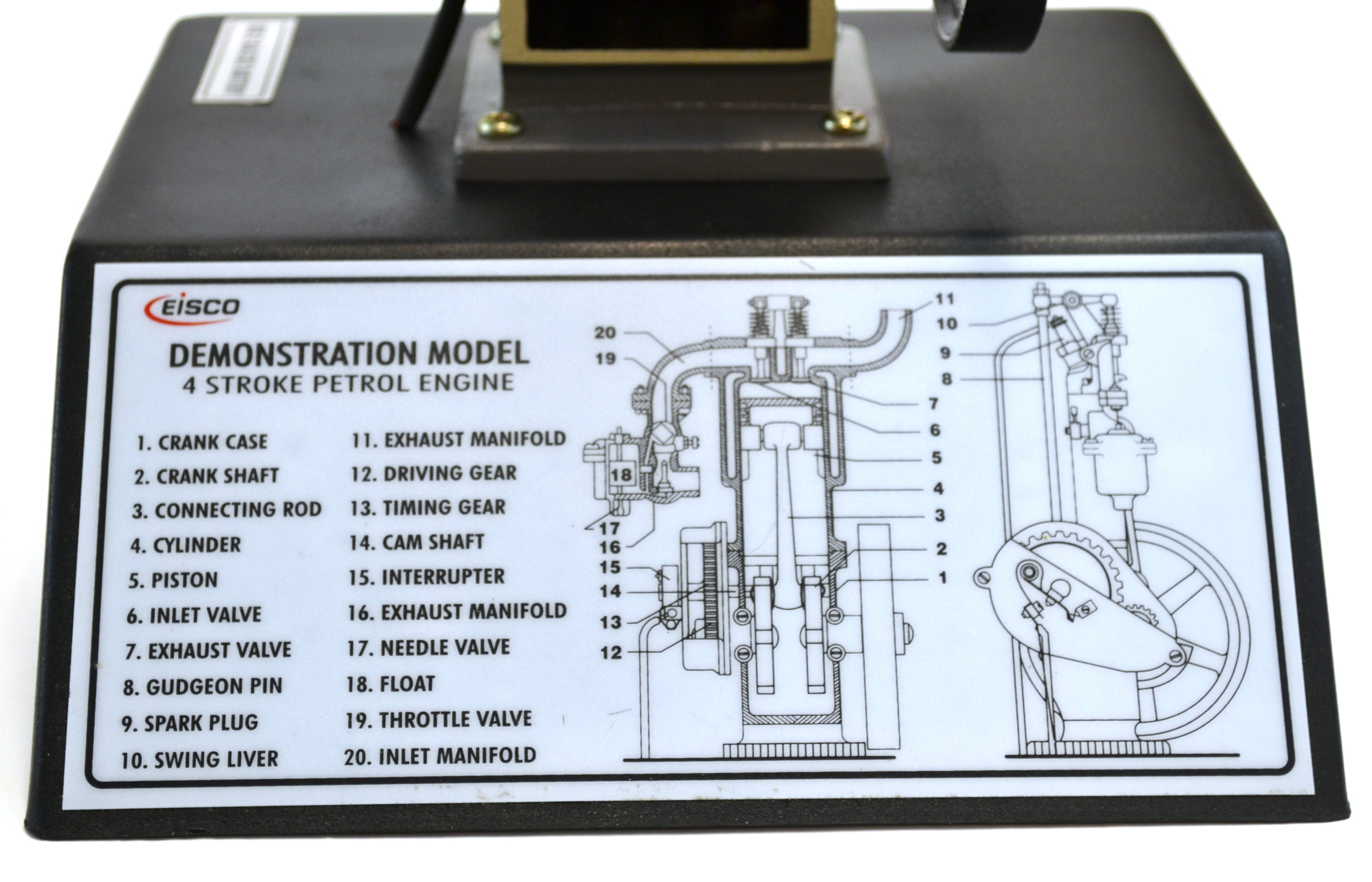 4-Stroke Gasoline Hand-Crank Engine Model, 13.75"