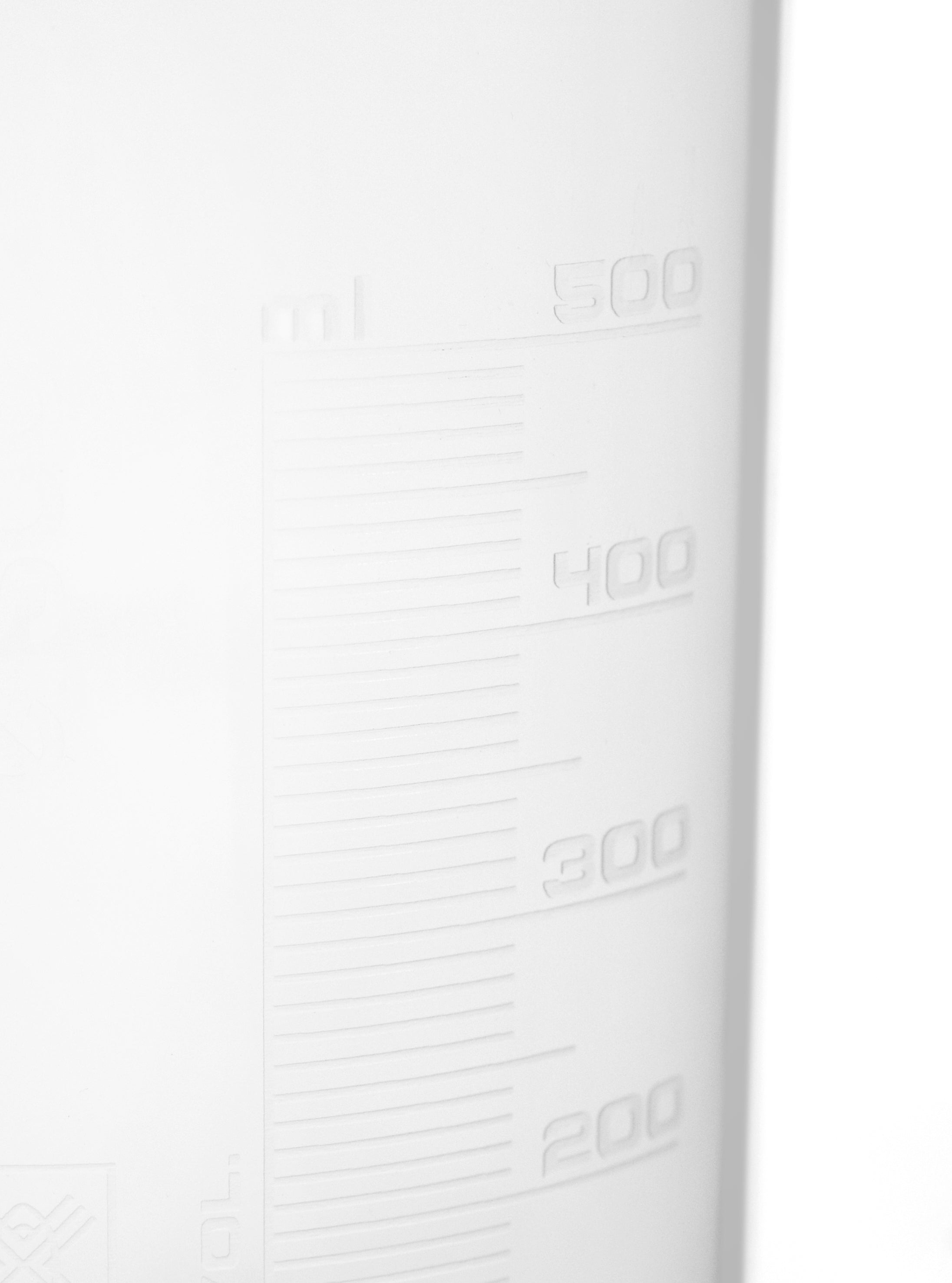 4-Pack Euro Design Polypropylene Beakers with Raised Graduations and Tapered Spout, 500mL