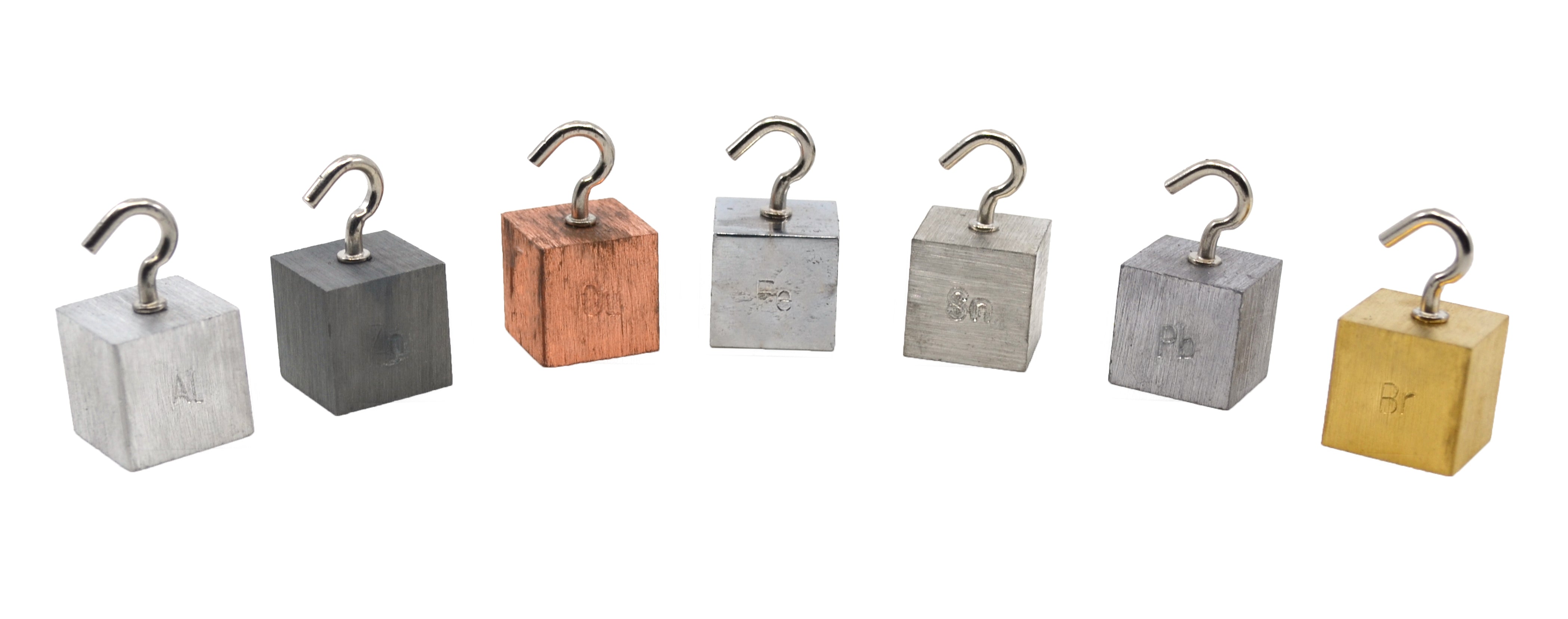 7-Metal Density Cubes Set with Hooks, 20mm
