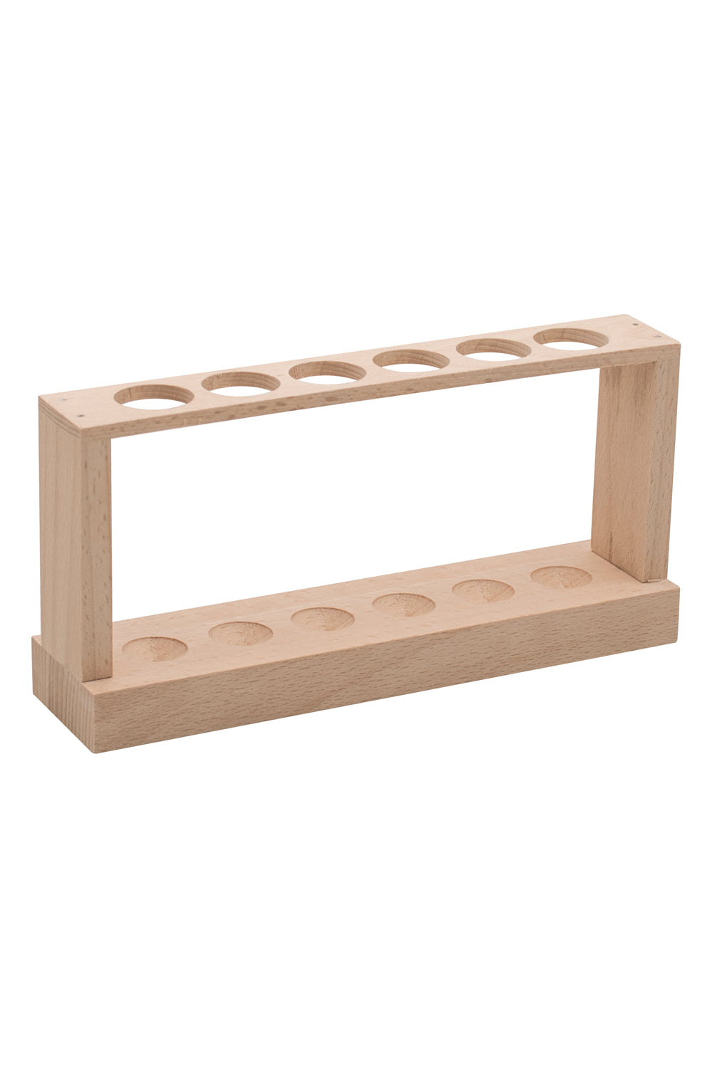 6-Tube Economy Wooden Test Tube Rack, 8" Wide, for 22mm Tubes